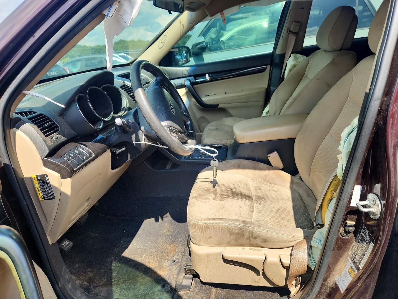 2012 Kia Sorento Lx Burgundy vin: 5XYKT3A10CG289064