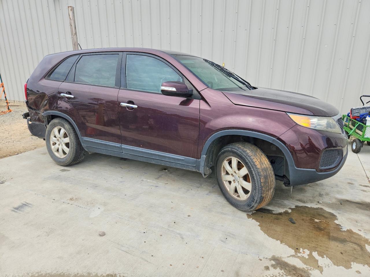 2012 Kia Sorento Lx Burgundy vin: 5XYKT3A10CG289064