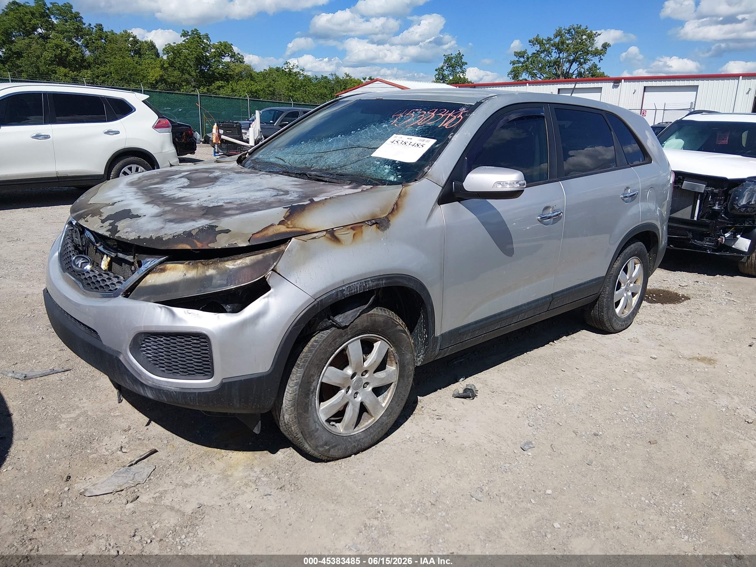 2012 Kia Sorento Lx Silver vin: 5XYKT3A10CG301536