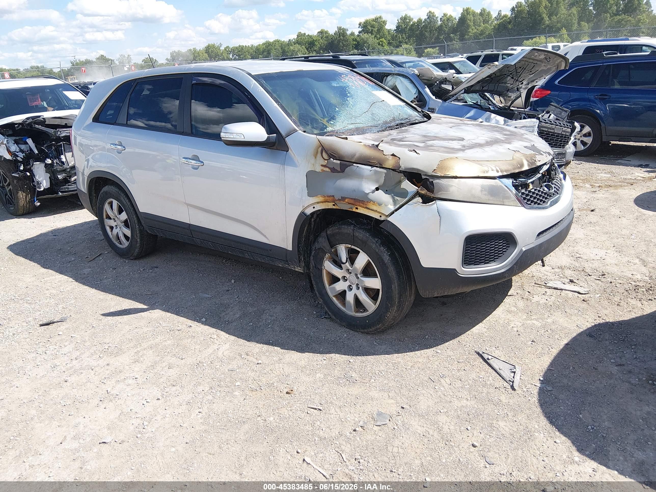 2012 Kia Sorento Lx Silver vin: 5XYKT3A10CG301536