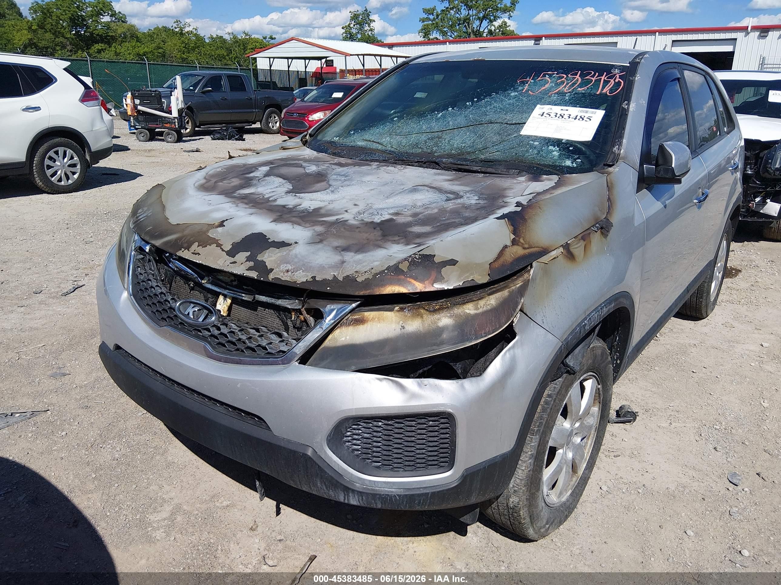 2012 Kia Sorento Lx Silver vin: 5XYKT3A10CG301536