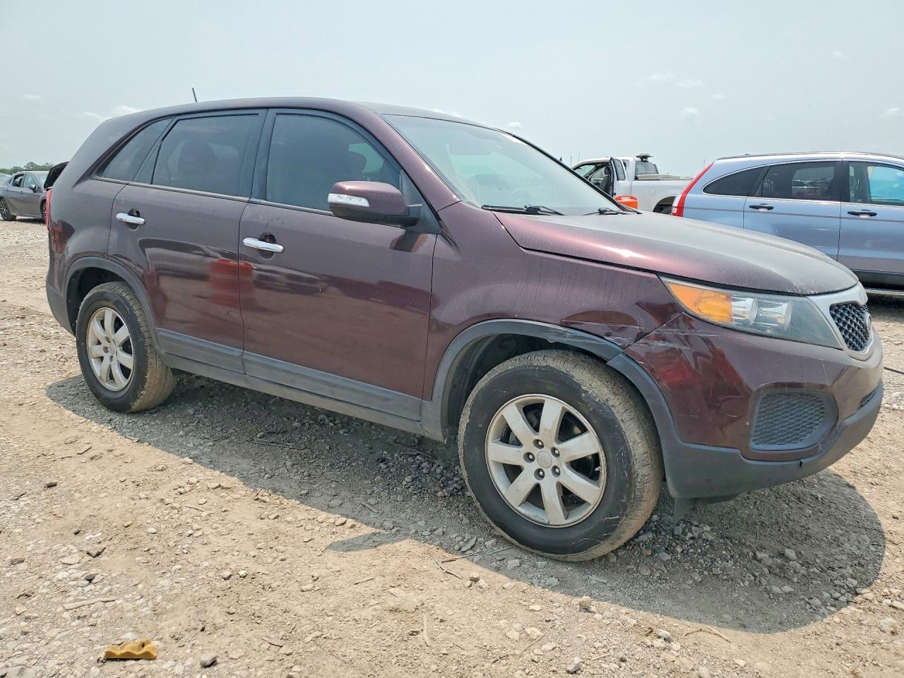 2013 Kia Sorento Lx Burgundy vin: 5XYKT3A10DG376951