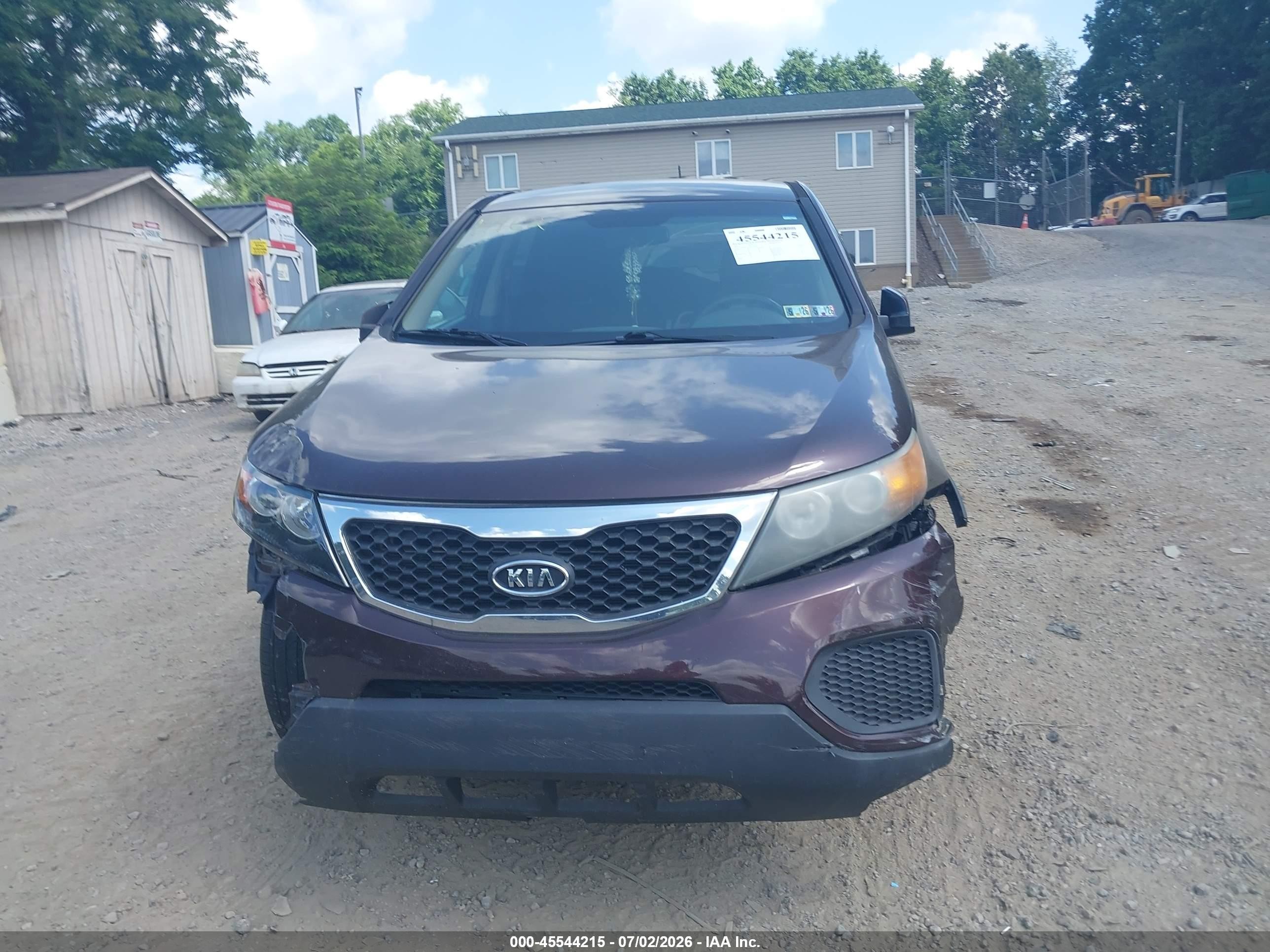 2011 Kia Sorento Lx Burgundy vin: 5XYKT3A11BG147255