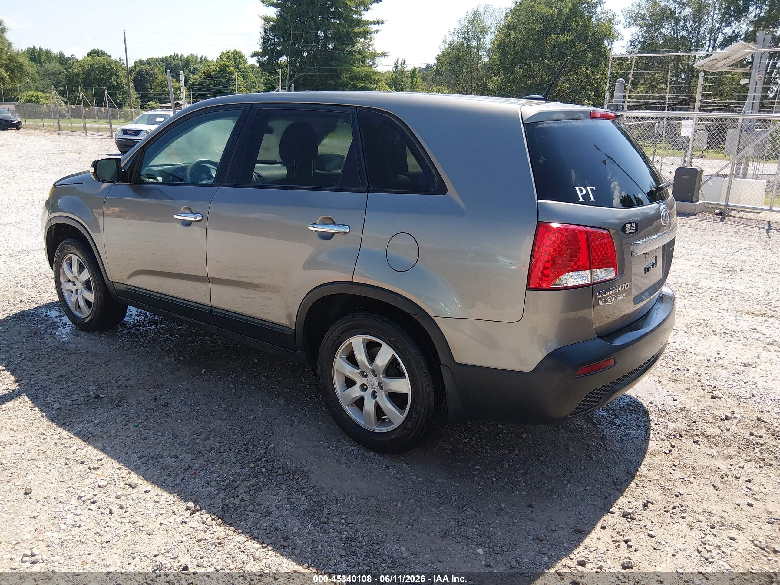 2012 Kia Sorento Lx Gray vin: 5XYKT3A11CG189166