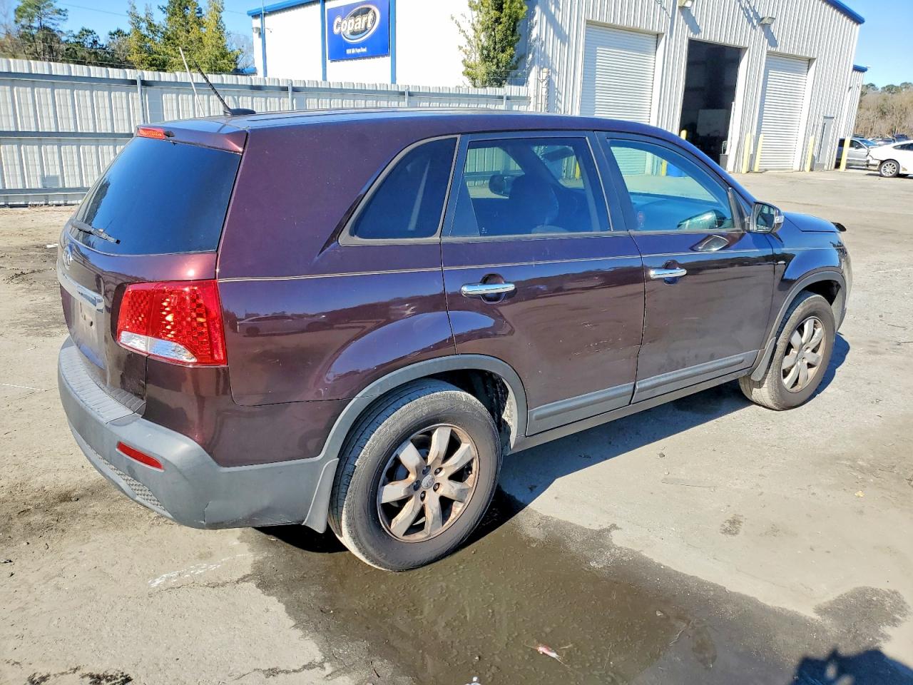 2013 Kia Sorento Lx Burgundy vin: 5XYKT3A11DG337673