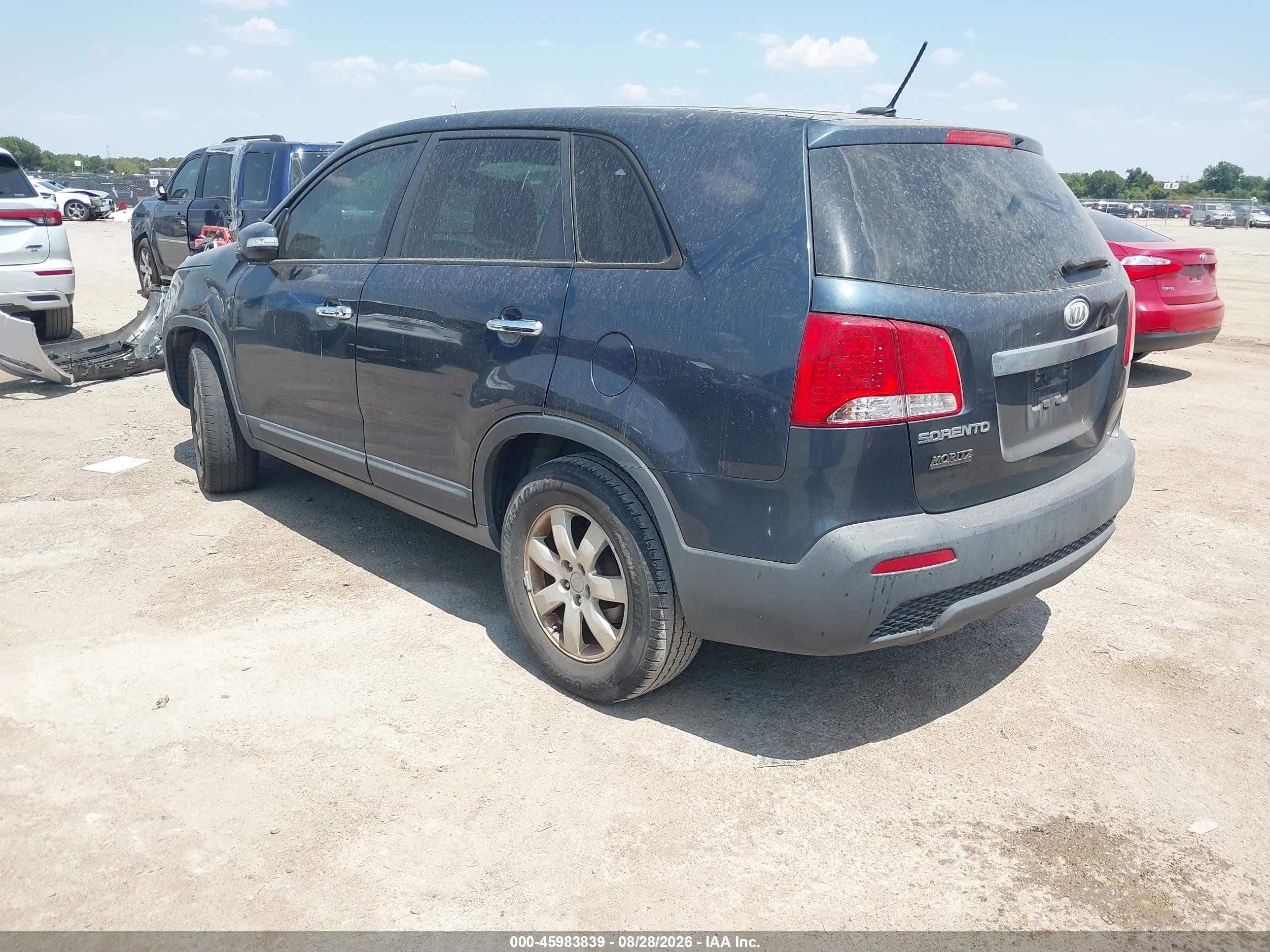 2012 Kia Sorento Lx Light Blue vin: 5XYKT3A12CG192870