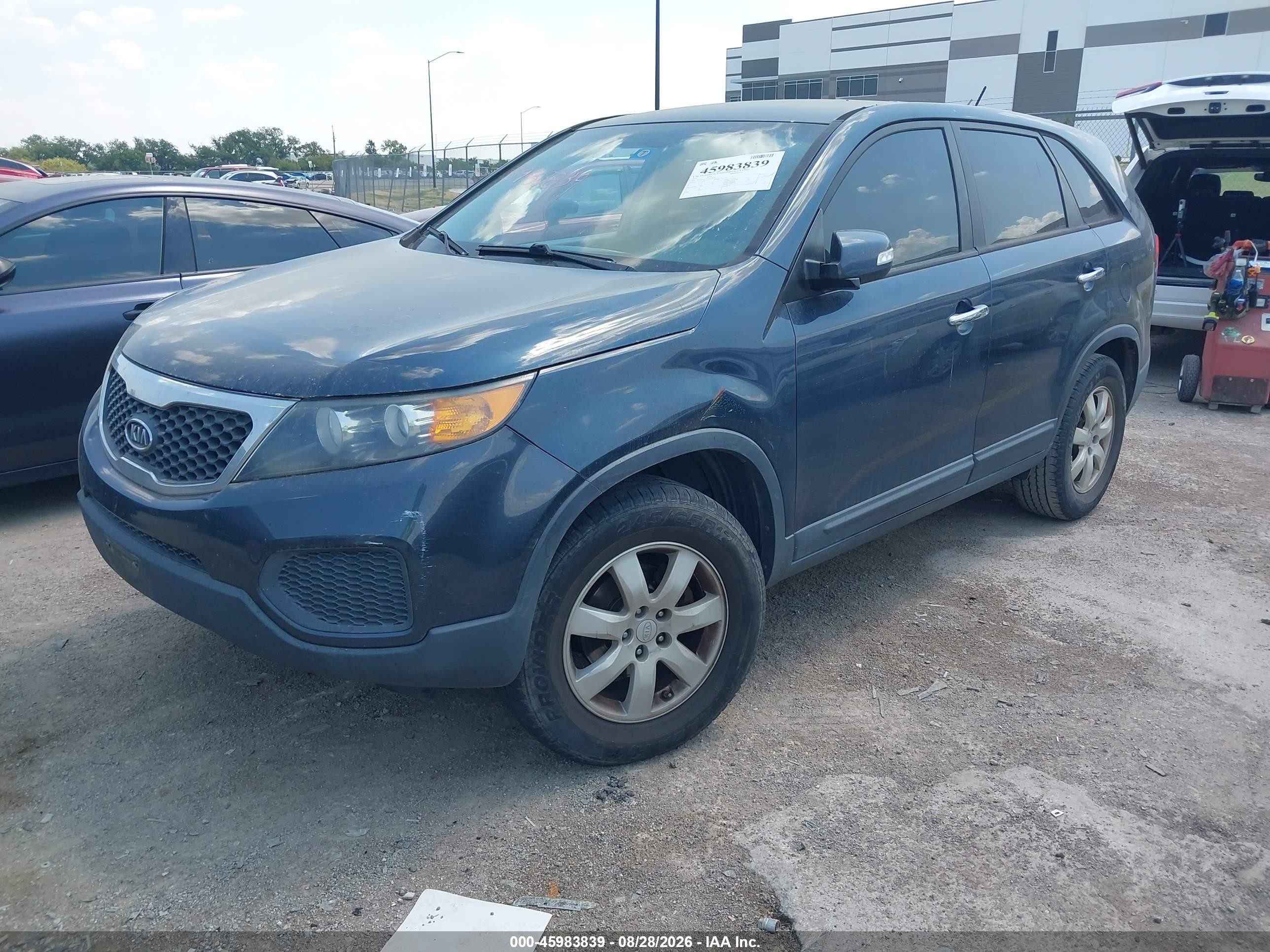 2012 Kia Sorento Lx Light Blue vin: 5XYKT3A12CG192870