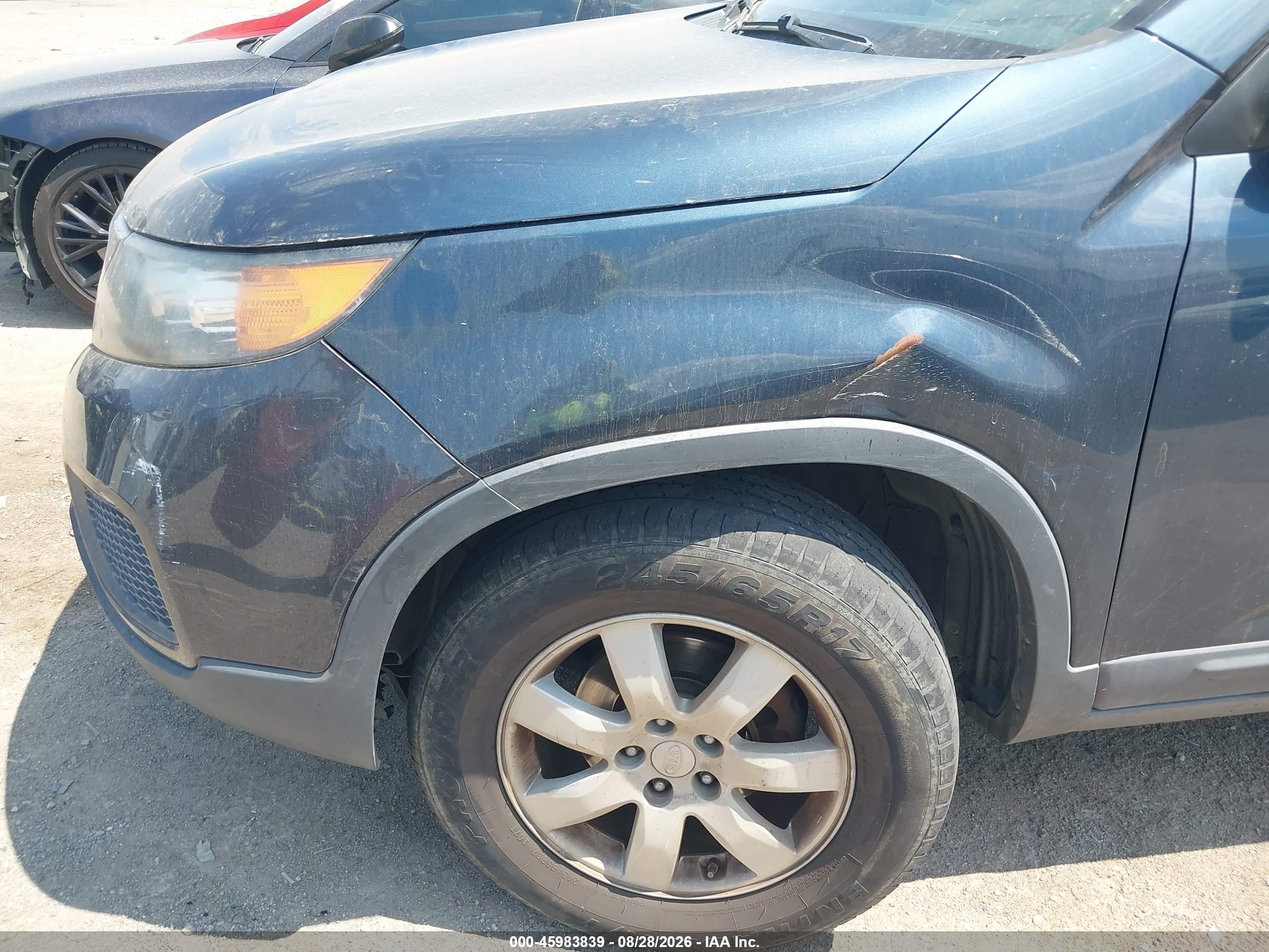 2012 Kia Sorento Lx Light Blue vin: 5XYKT3A12CG192870