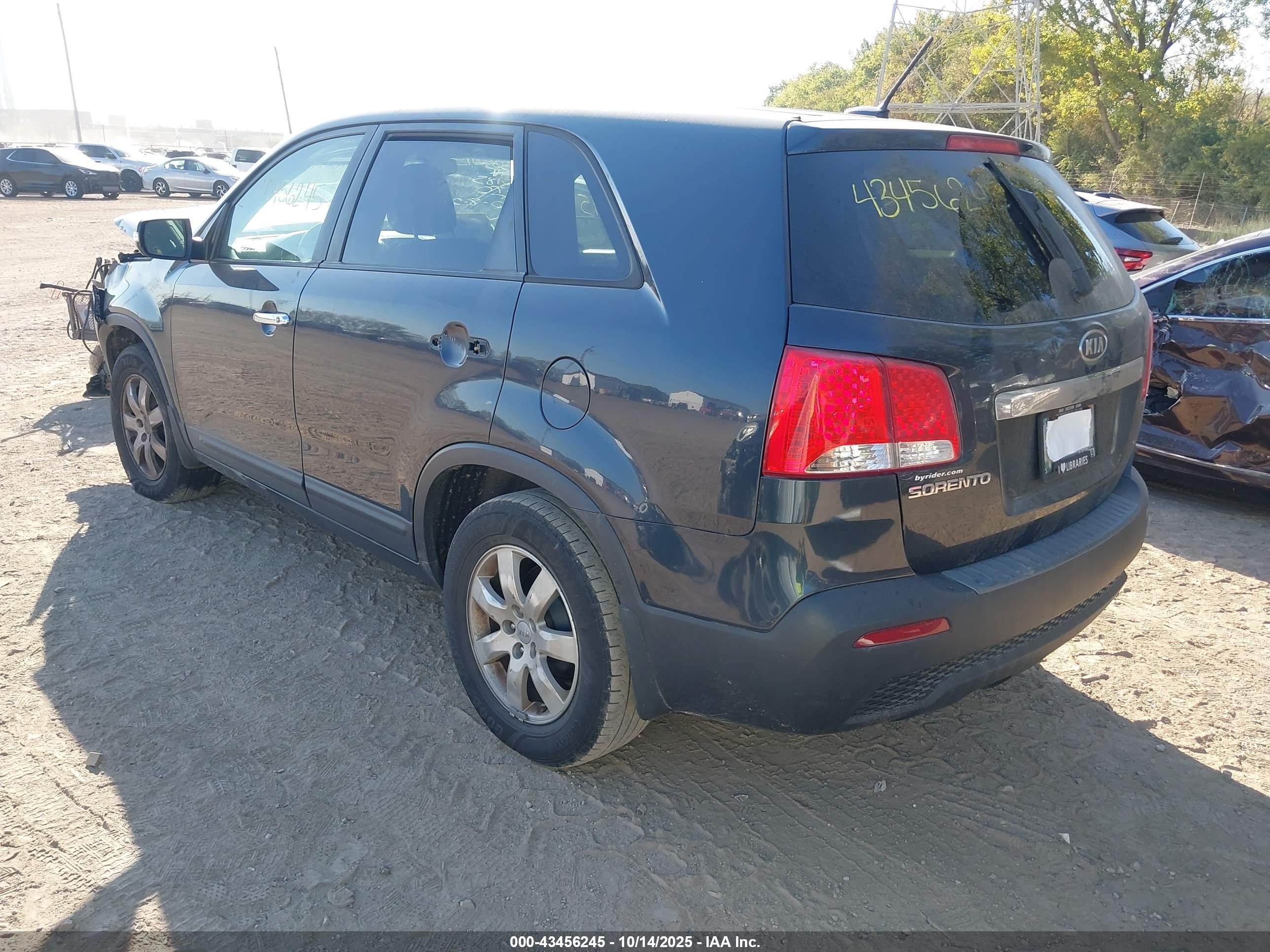 2012 Kia Sorento Lx Blue vin: 5XYKT3A12CG233367