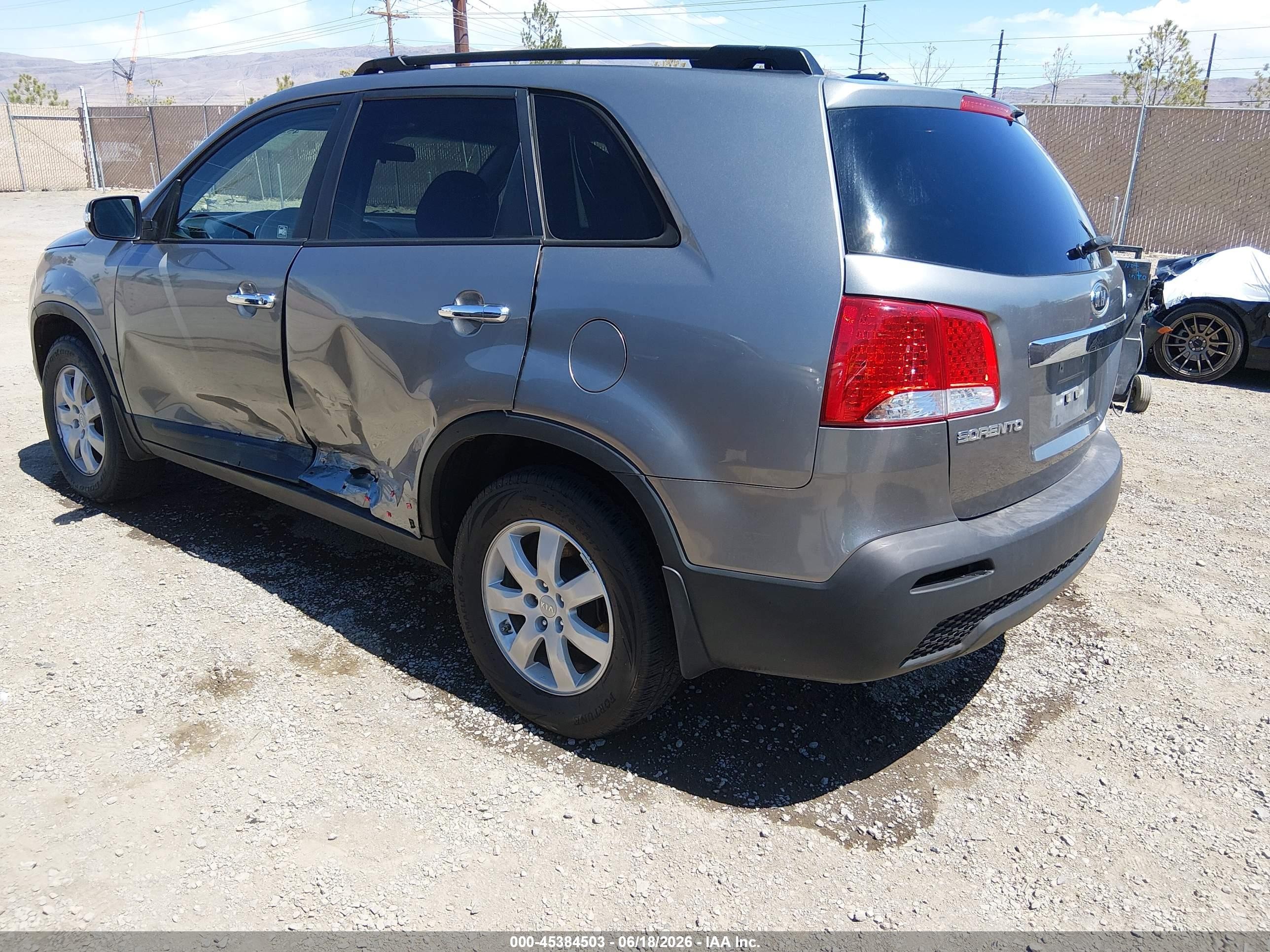 2012 Kia Sorento Lx Gray vin: 5XYKT3A12CG274520