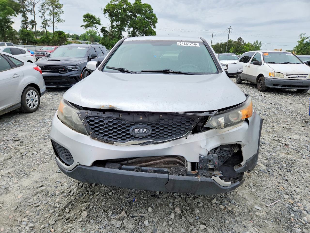 2011 Kia Sorento Lx Silver vin: 5XYKT3A13BG050476