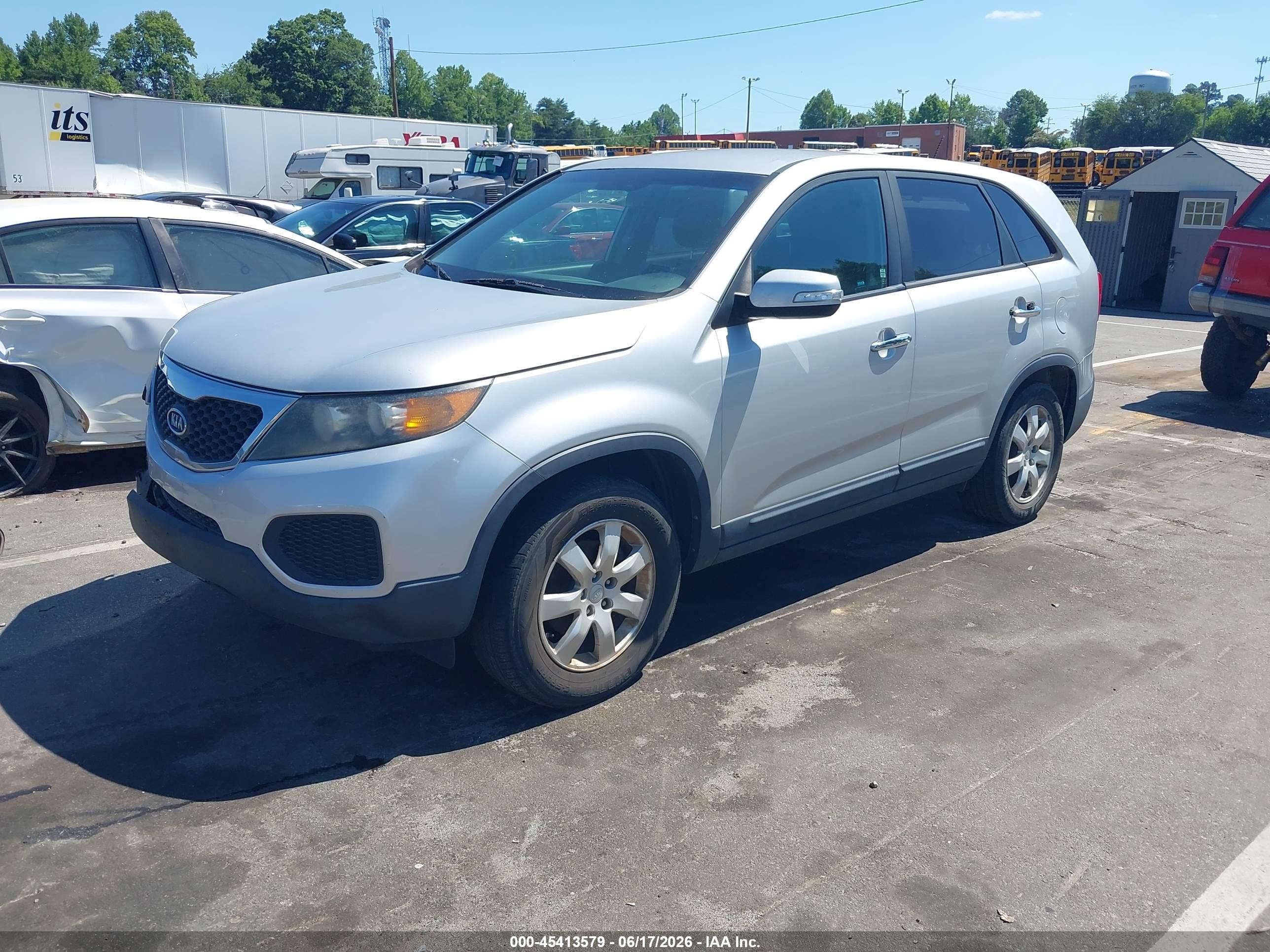 2011 Kia Sorento Lx Gray vin: 5XYKT3A13BG093487