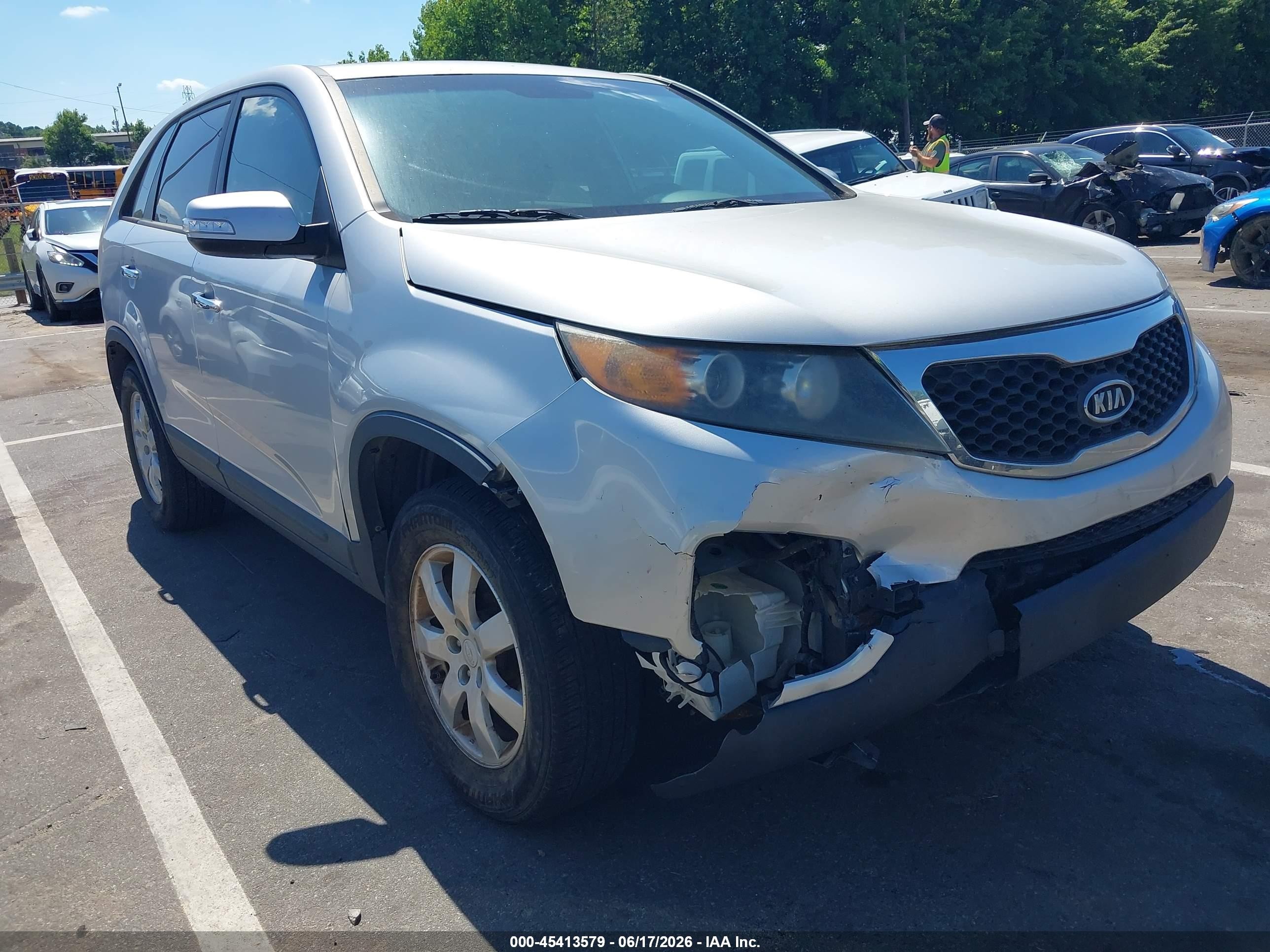 2011 Kia Sorento Lx Gray vin: 5XYKT3A13BG093487