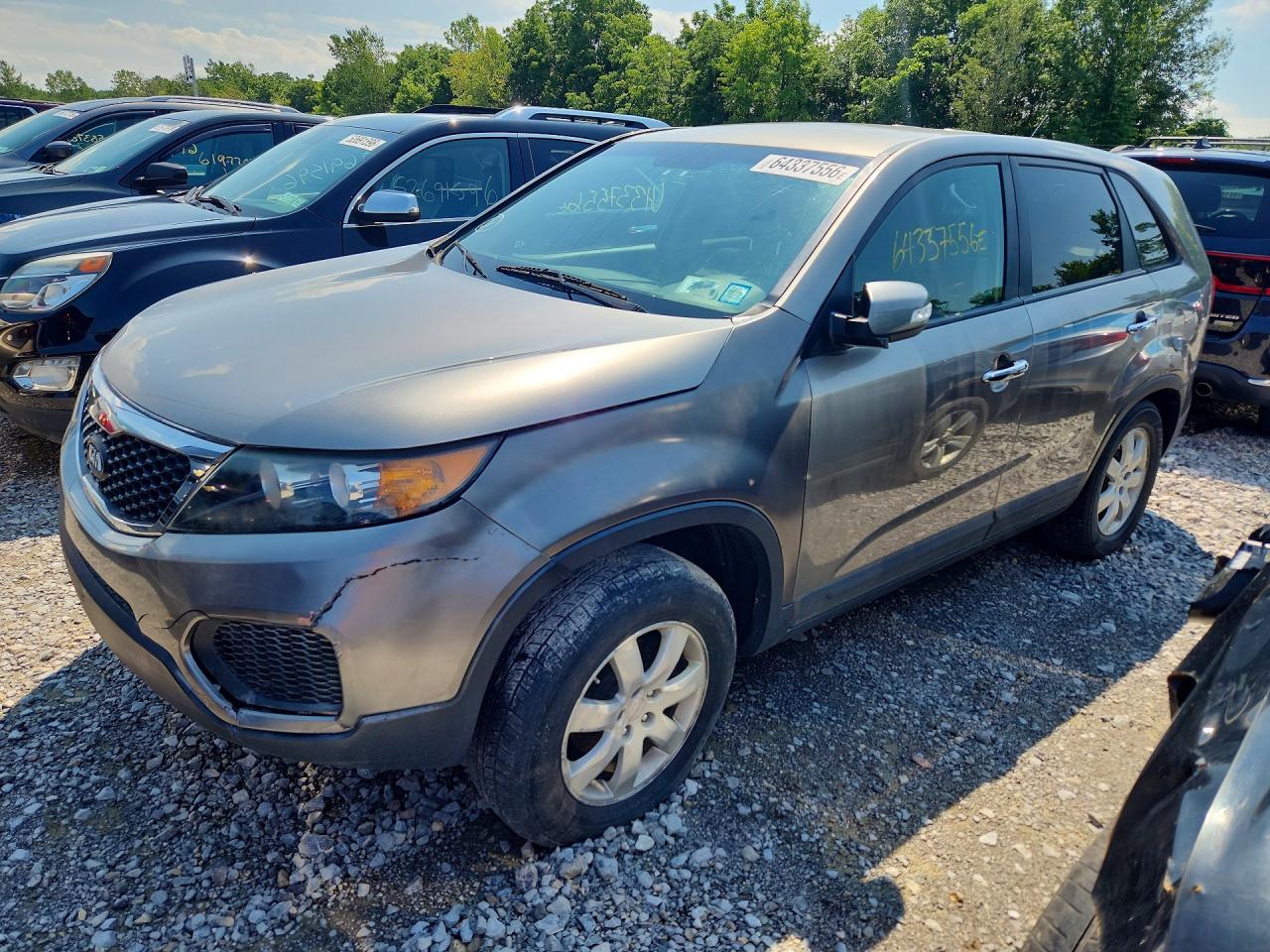 2011 Kia Sorento Lx Gray vin: 5XYKT3A13BG186977