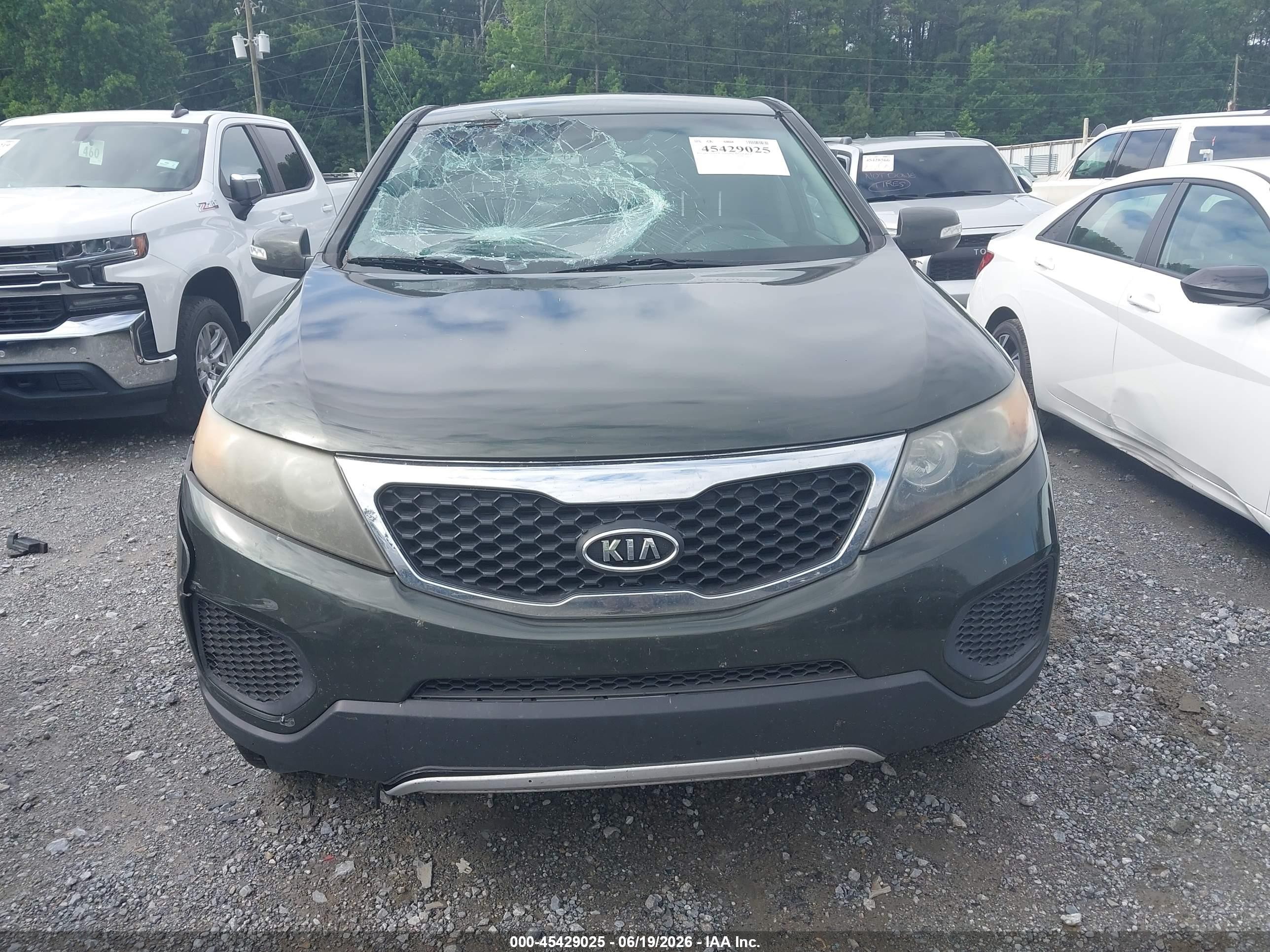 2013 Kia Sorento Lx Green vin: 5XYKT3A13DG332359