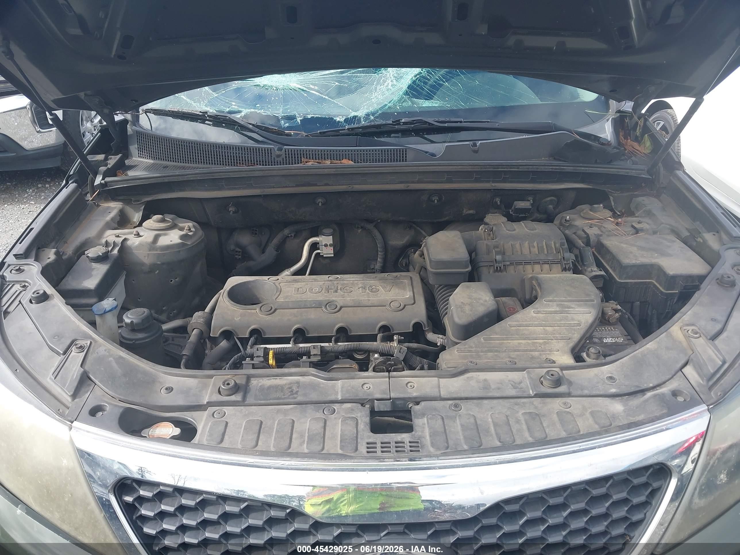 2013 Kia Sorento Lx Green vin: 5XYKT3A13DG332359