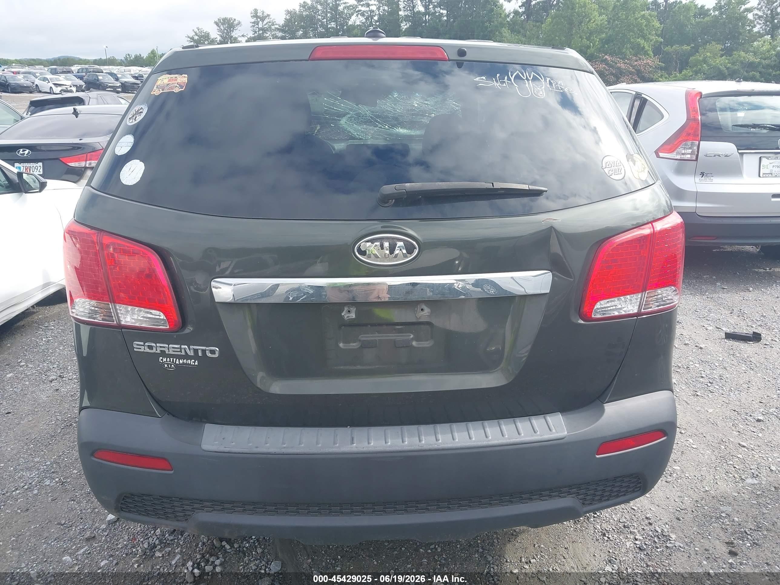 2013 Kia Sorento Lx Green vin: 5XYKT3A13DG332359