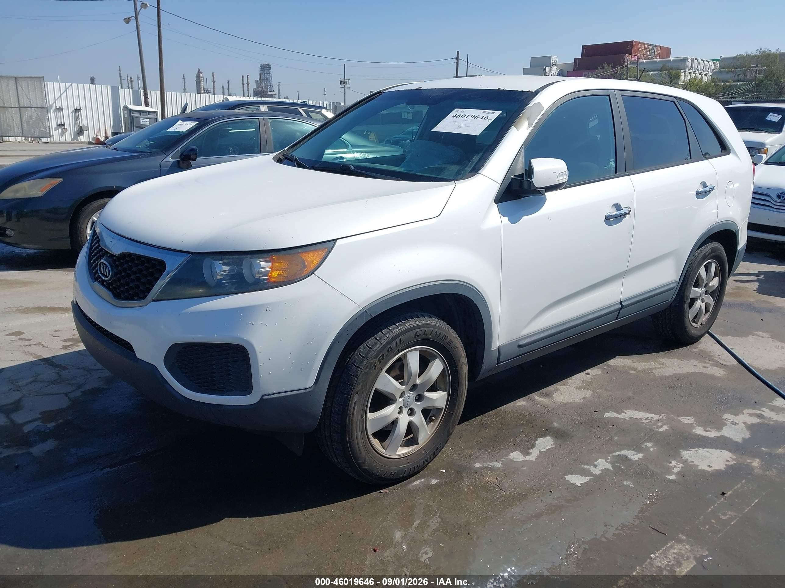 2013 Kia Sorento Lx White vin: 5XYKT3A13DG336606