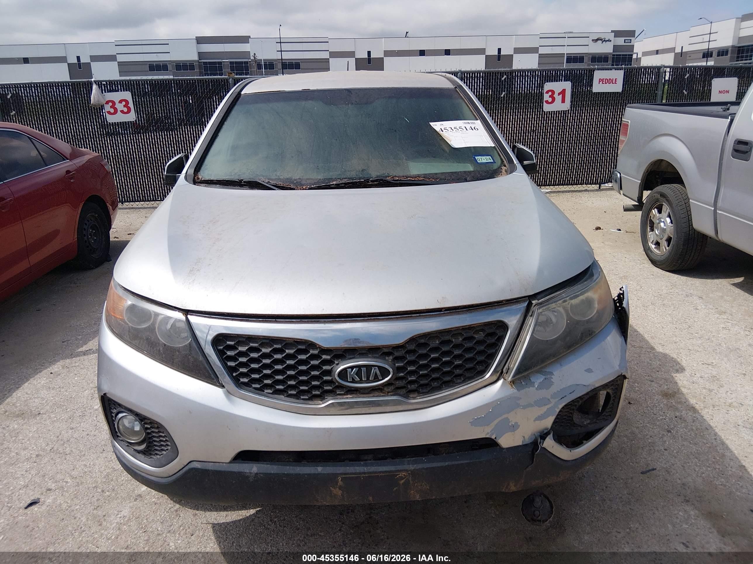 2013 Kia Sorento Lx Gray vin: 5XYKT3A13DG389662