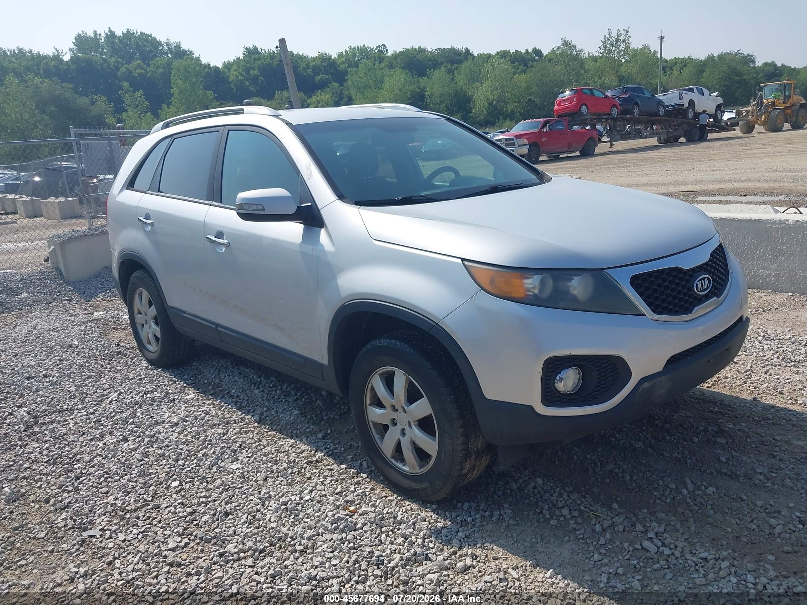 2011 Kia Sorento Lx Silver vin: 5XYKT3A14BG020211
