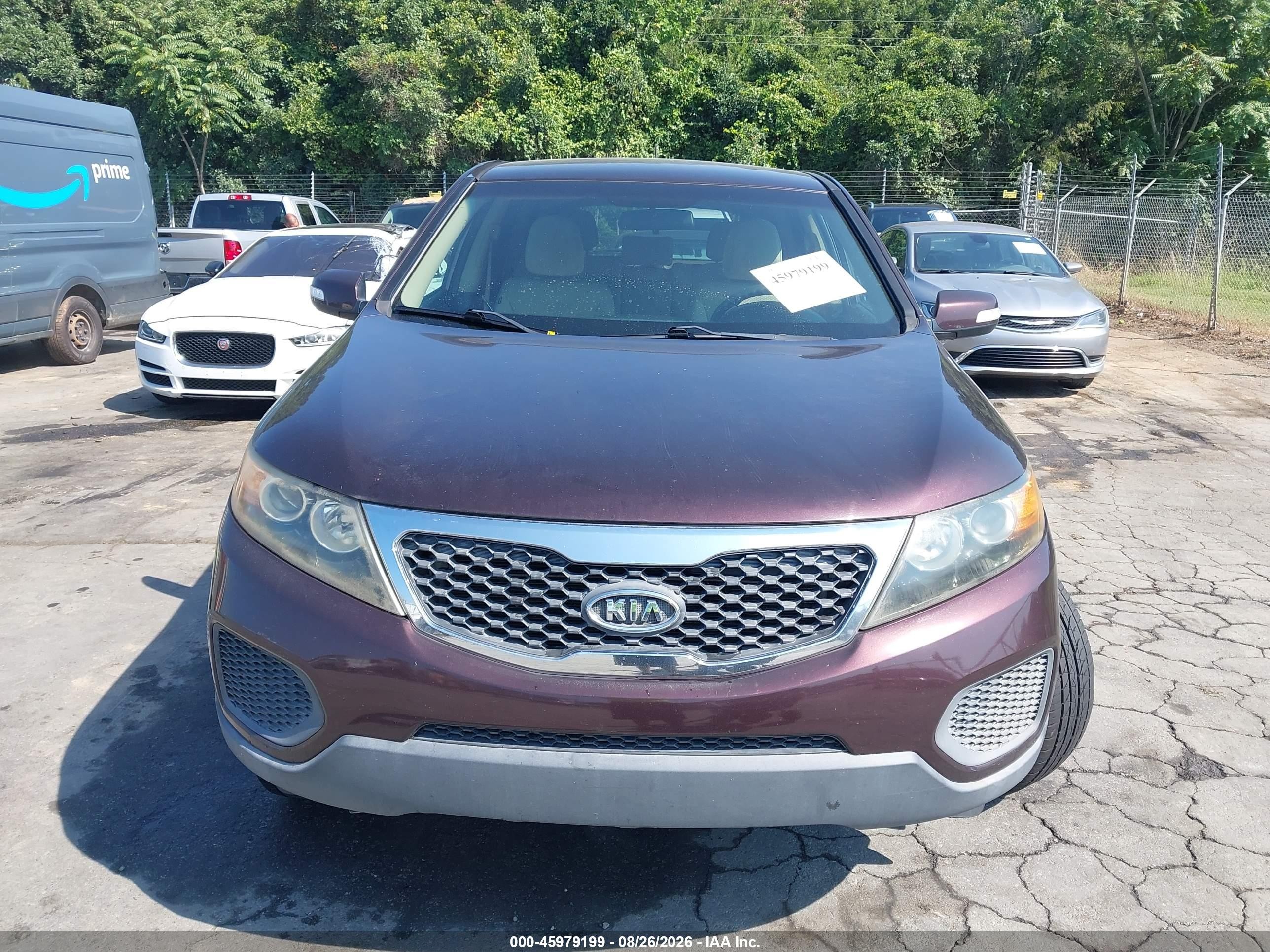 2011 Kia Sorento Lx Burgundy vin: 5XYKT3A14BG101323