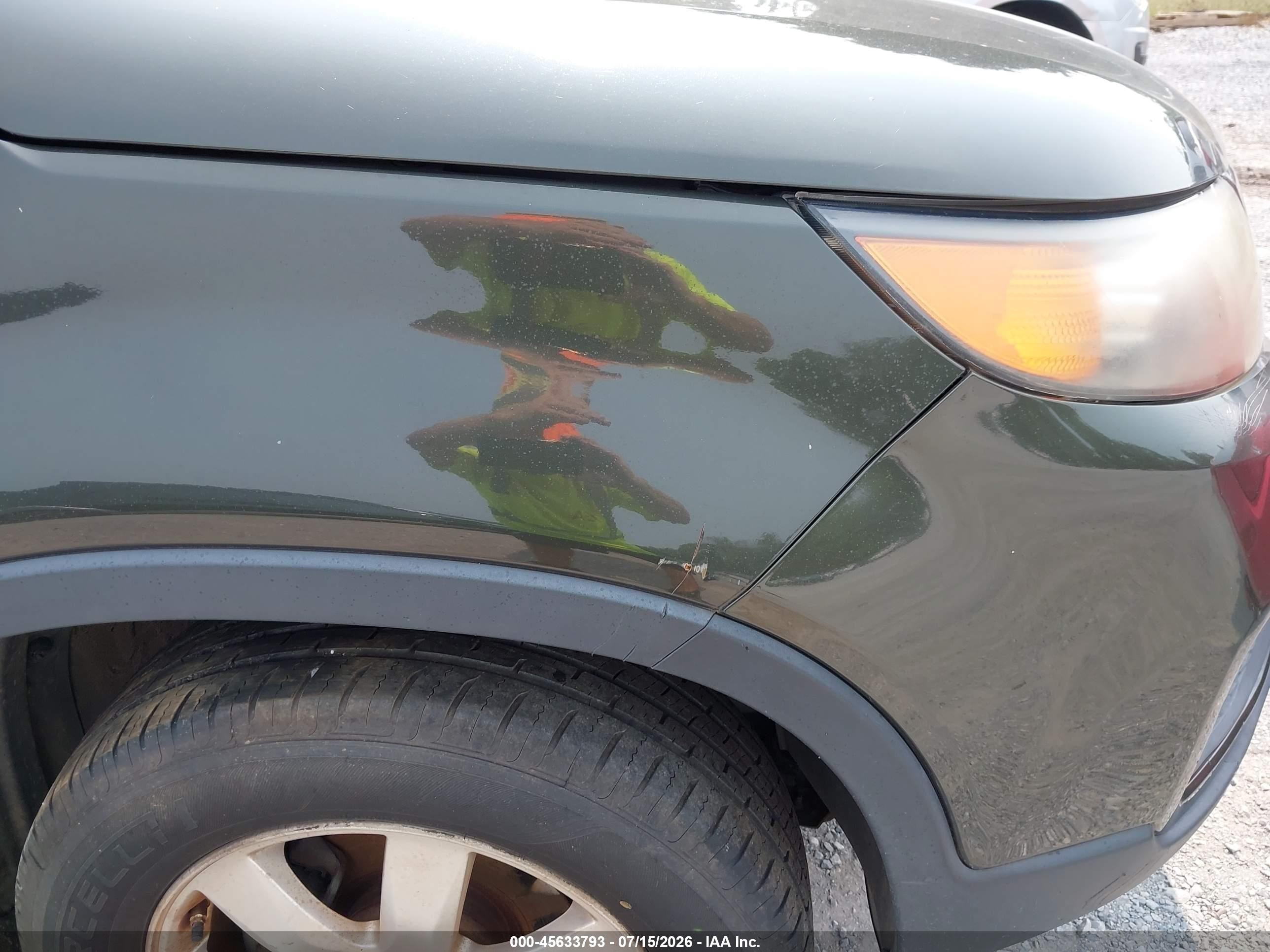 2013 Kia Sorento Lx Green vin: 5XYKT3A14DG332709