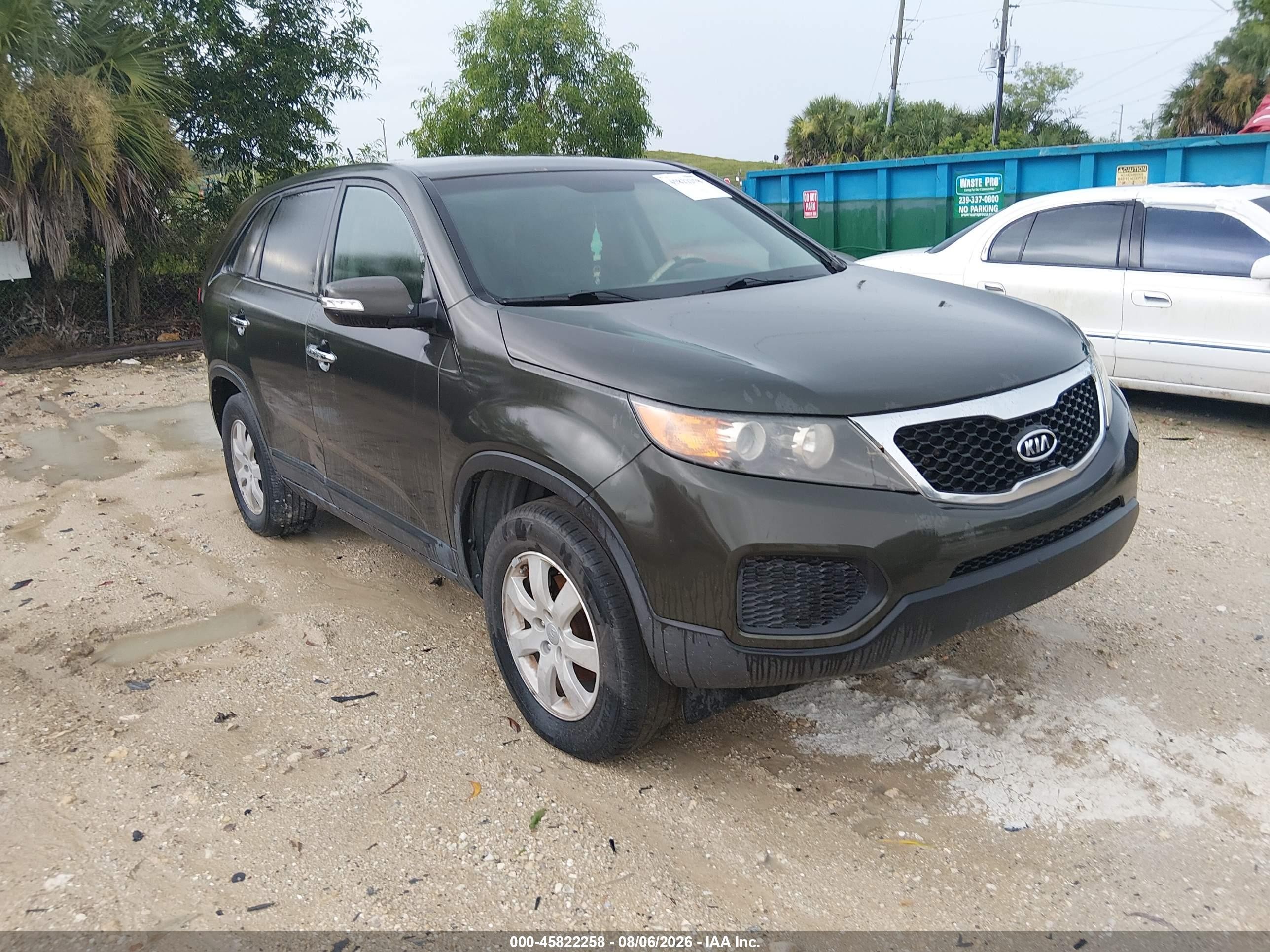 2013 Kia Sorento Lx Green vin: 5XYKT3A14DG334671