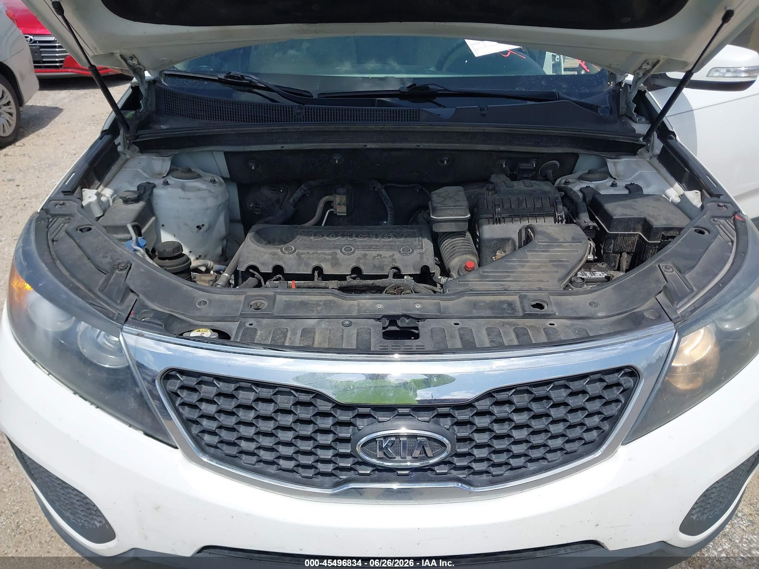 2013 Kia Sorento Lx White vin: 5XYKT3A14DG364351