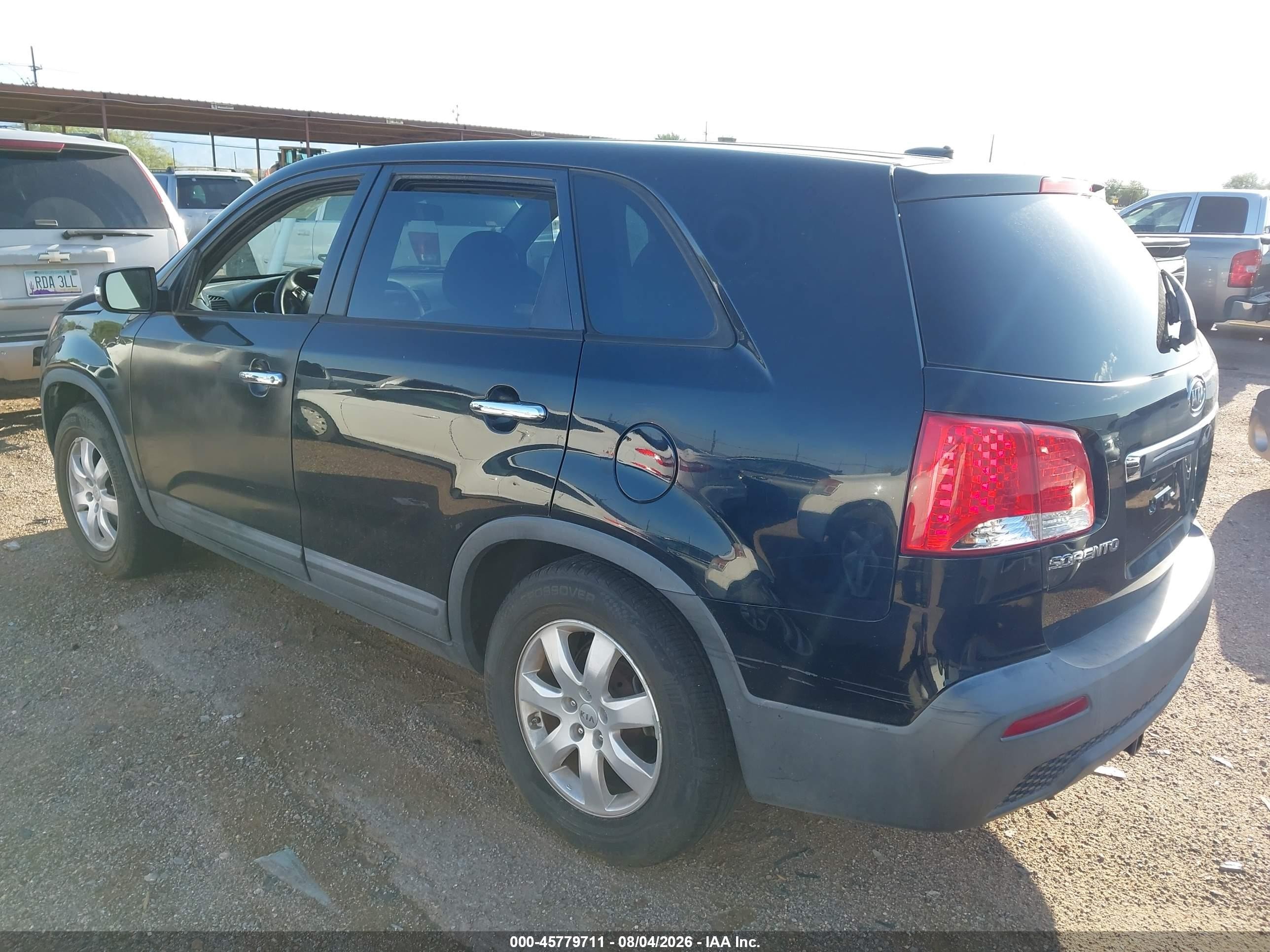 2012 Kia Sorento Lx Черный vin: 5XYKT3A15CG286449