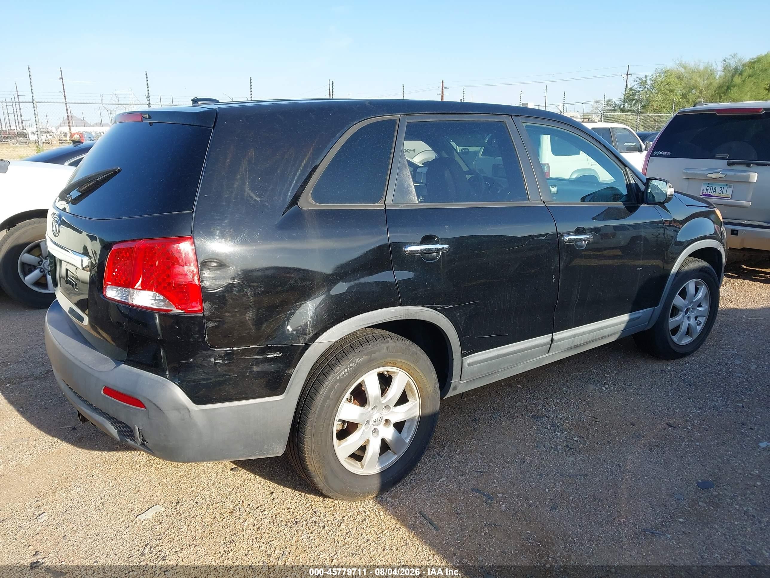 2012 Kia Sorento Lx Черный vin: 5XYKT3A15CG286449