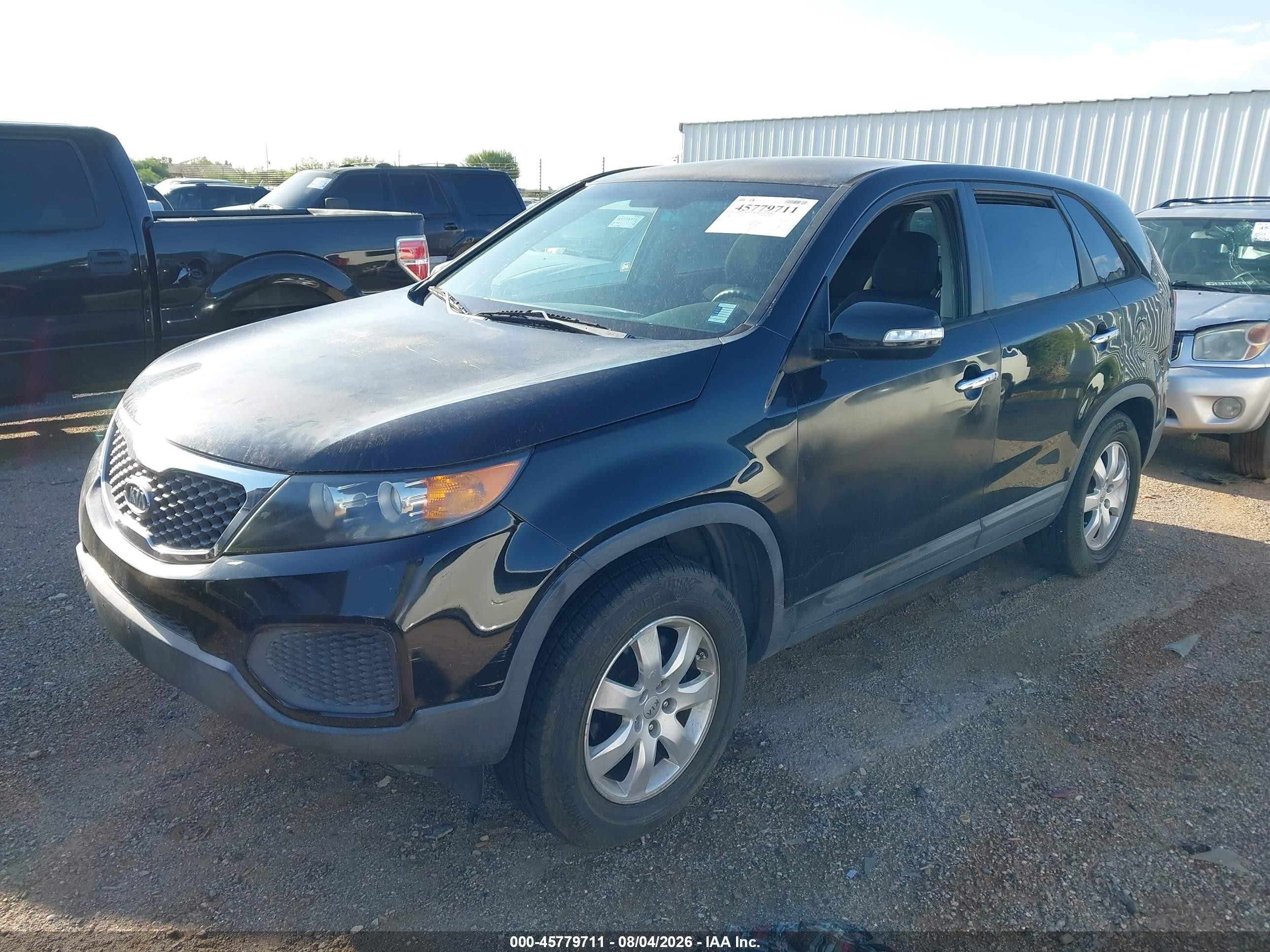 2012 Kia Sorento Lx Черный vin: 5XYKT3A15CG286449