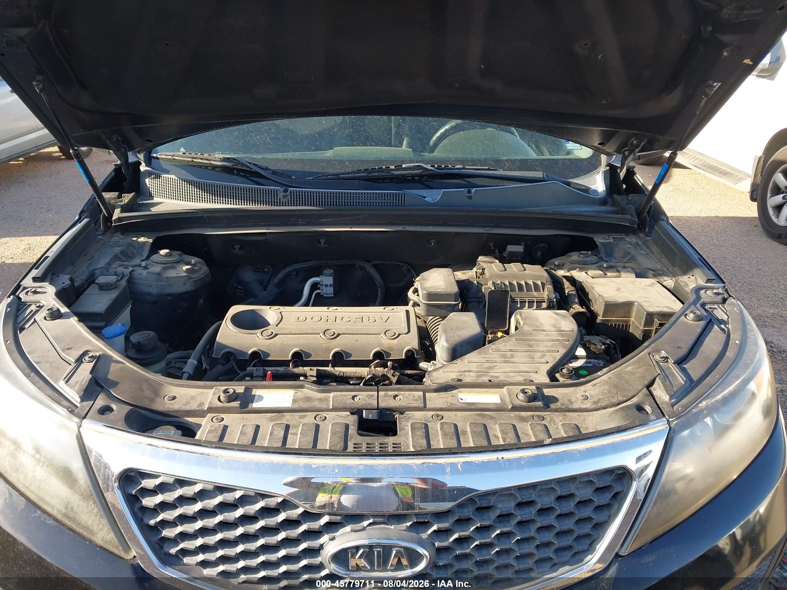 2012 Kia Sorento Lx Черный vin: 5XYKT3A15CG286449