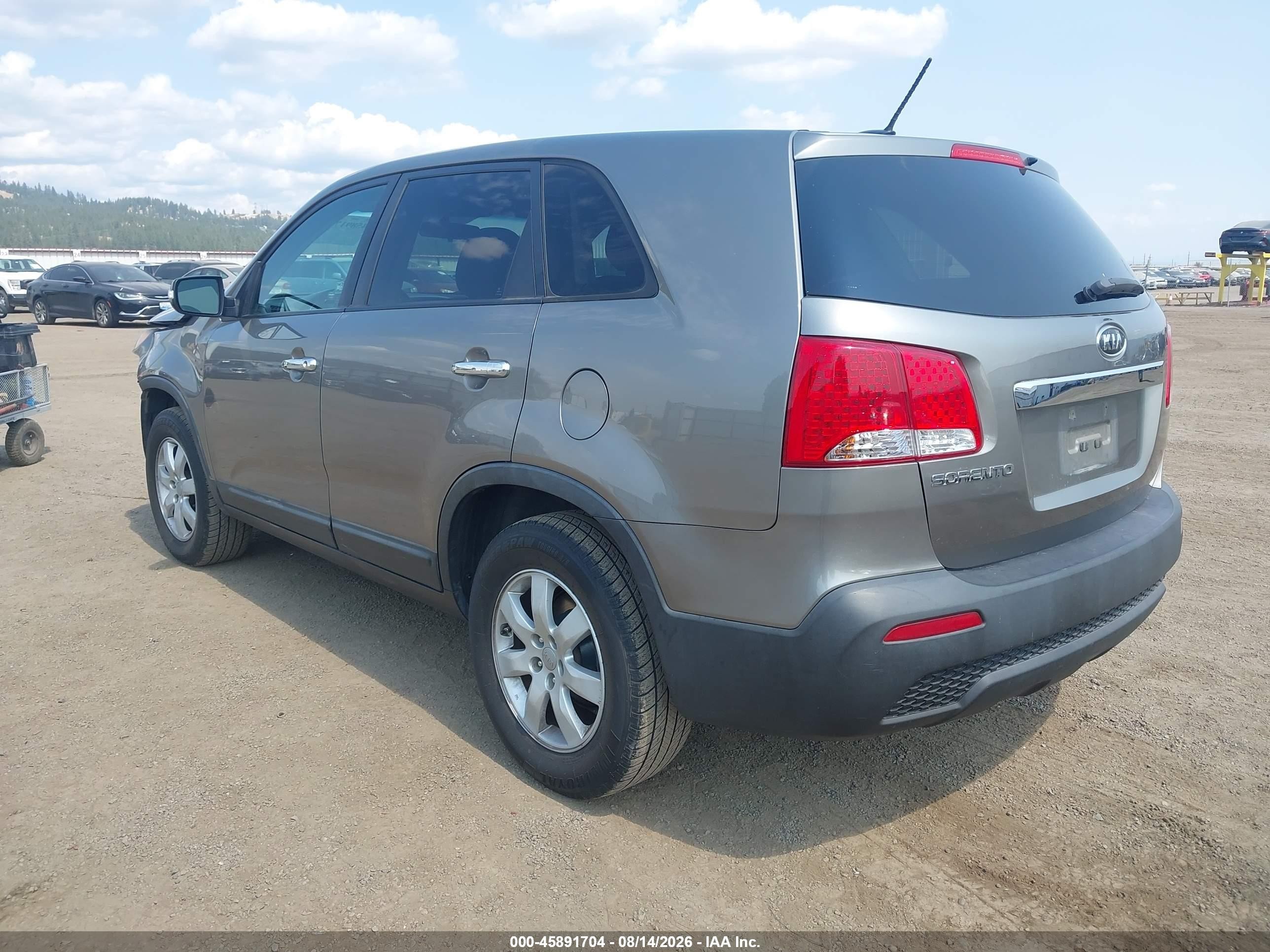 2013 Kia Sorento Lx Gray vin: 5XYKT3A15DG355786