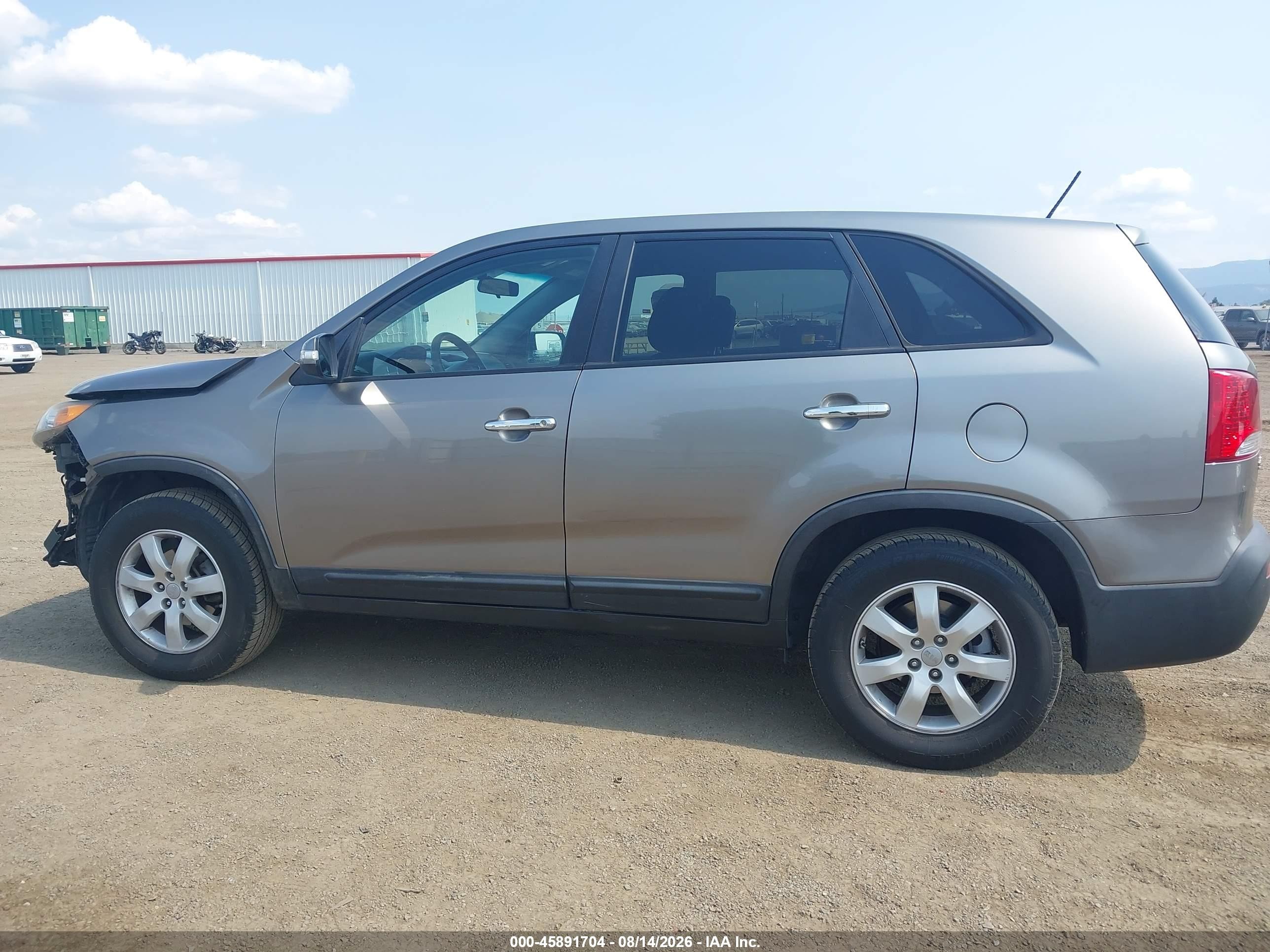 2013 Kia Sorento Lx Gray vin: 5XYKT3A15DG355786