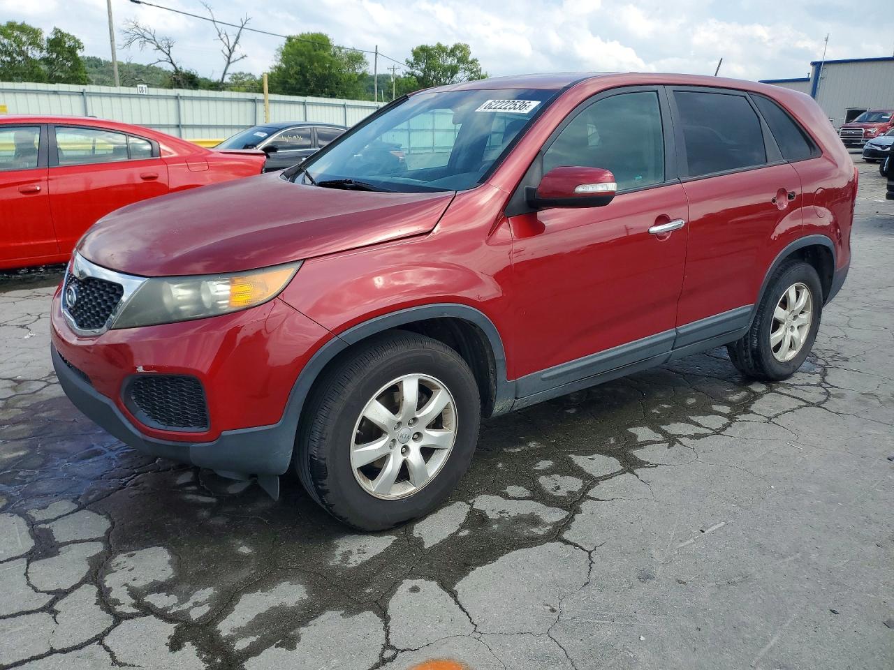 2011 Kia Sorento Lx Red vin: 5XYKT3A16BG039486