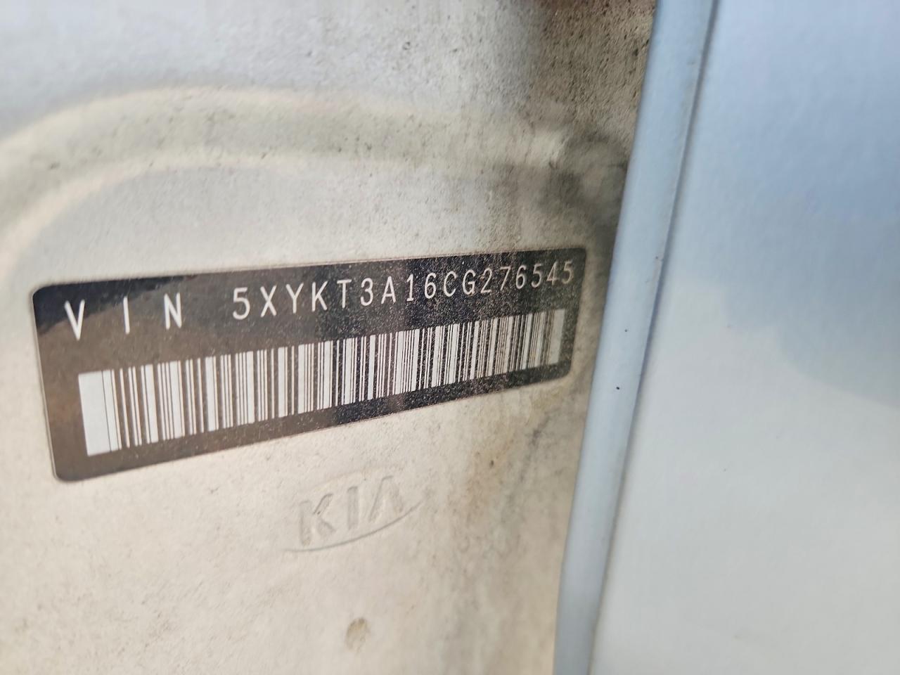2012 Kia Sorento Lx Silver vin: 5XYKT3A16CG276545