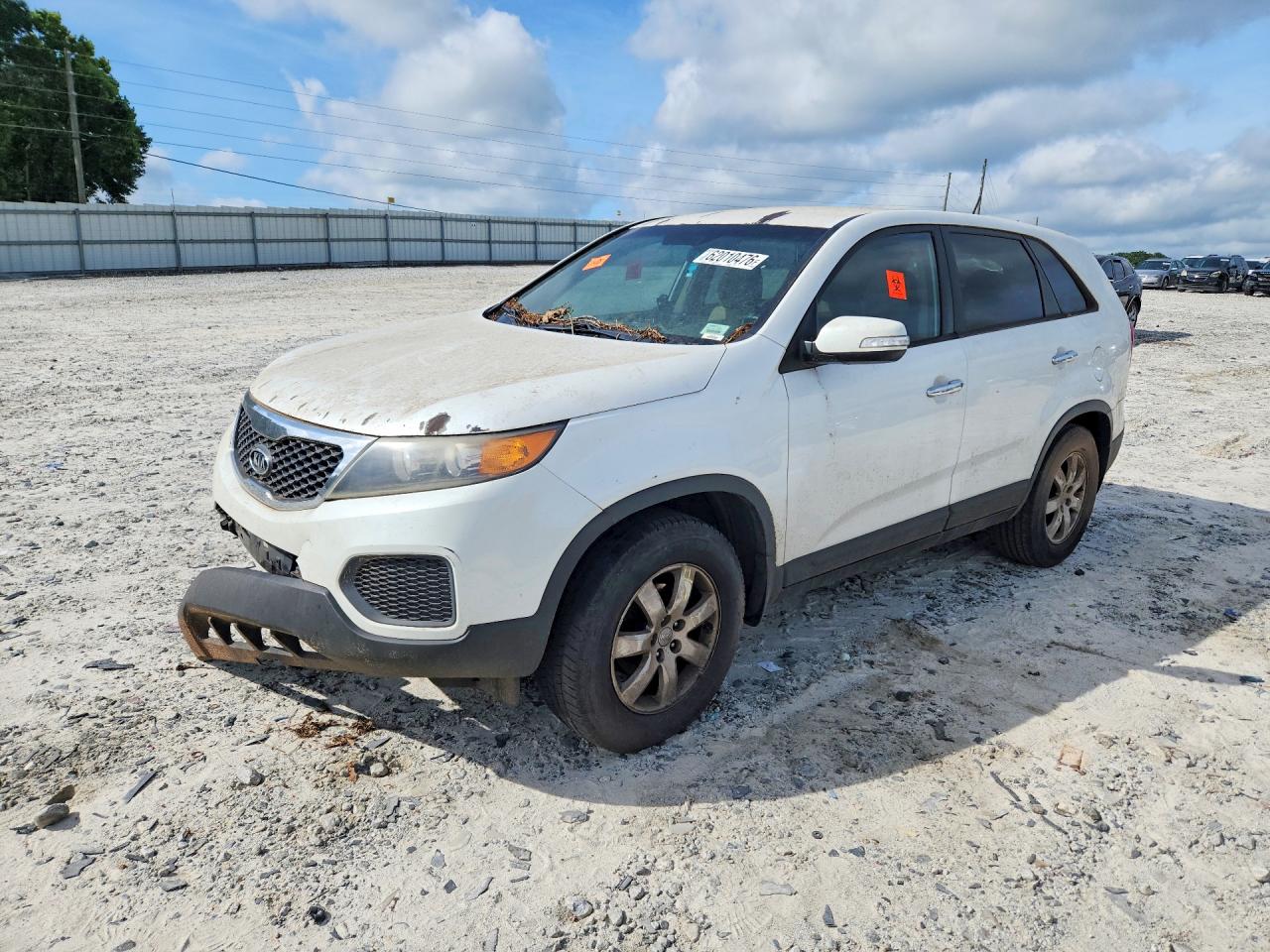 2012 Kia Sorento Lx White vin: 5XYKT3A17CG240248