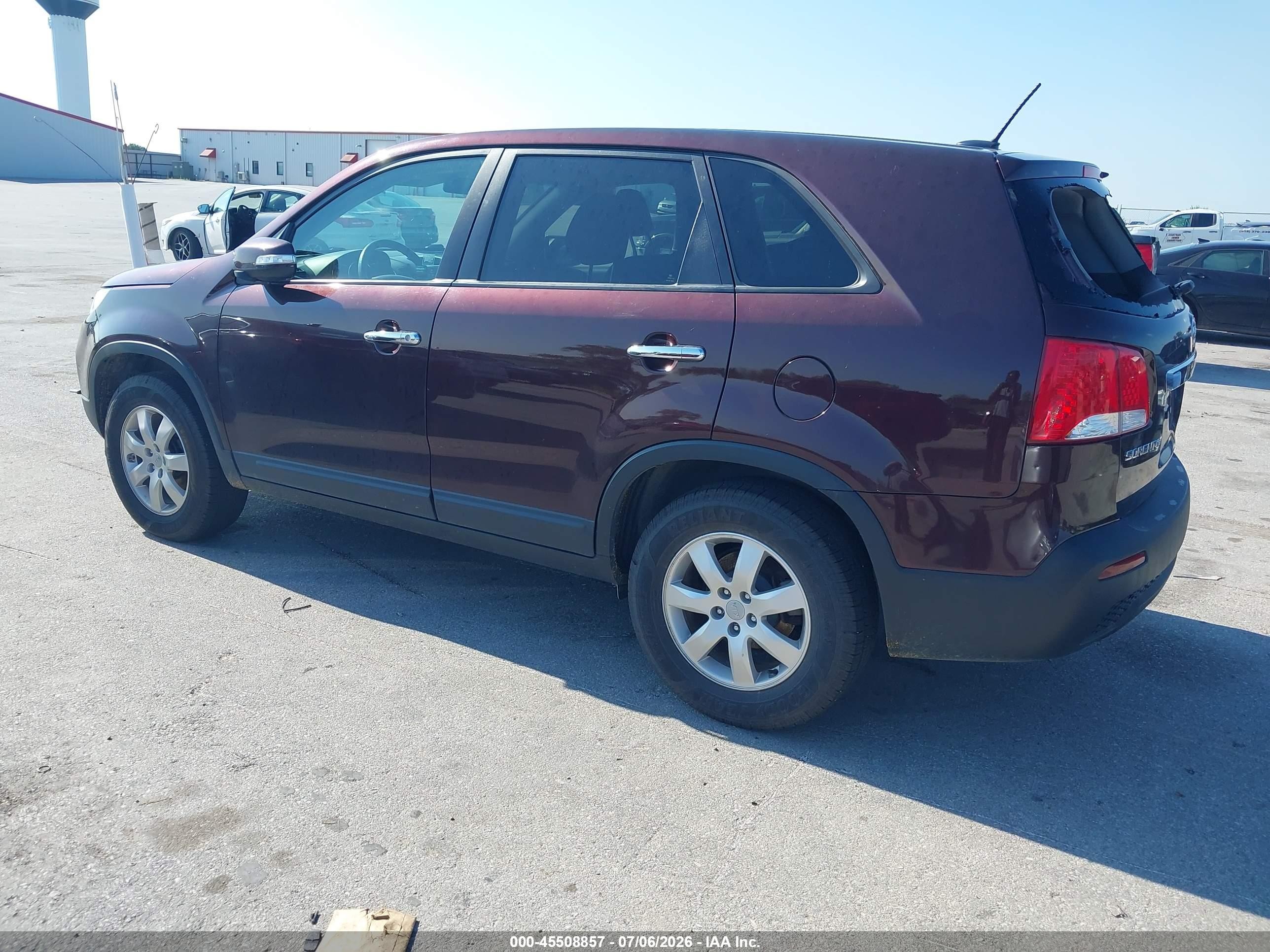 2012 Kia Sorento Lx Purple vin: 5XYKT3A17CG290275