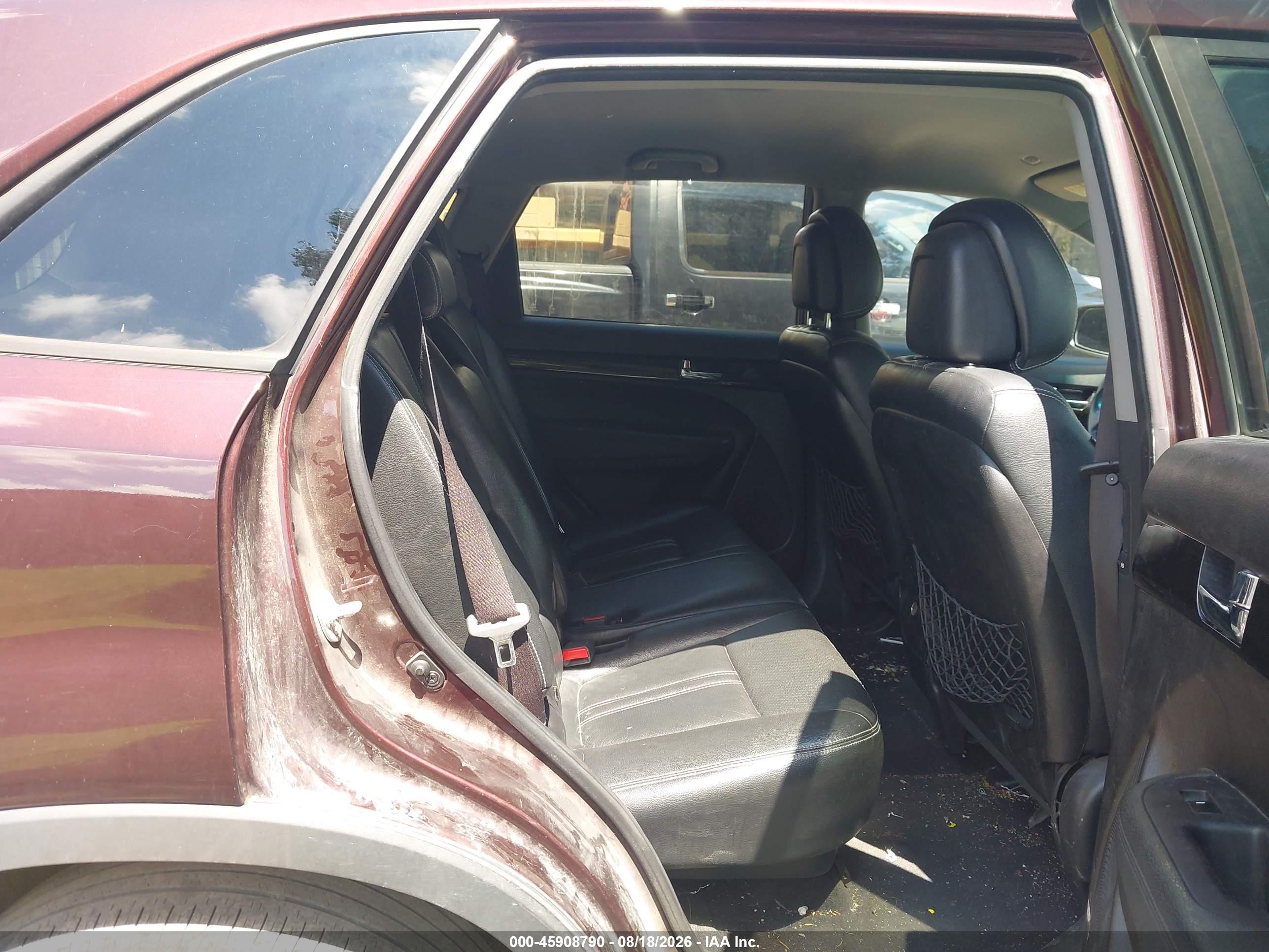 2013 Kia Sorento Lx Maroon vin: 5XYKT3A17DG361931