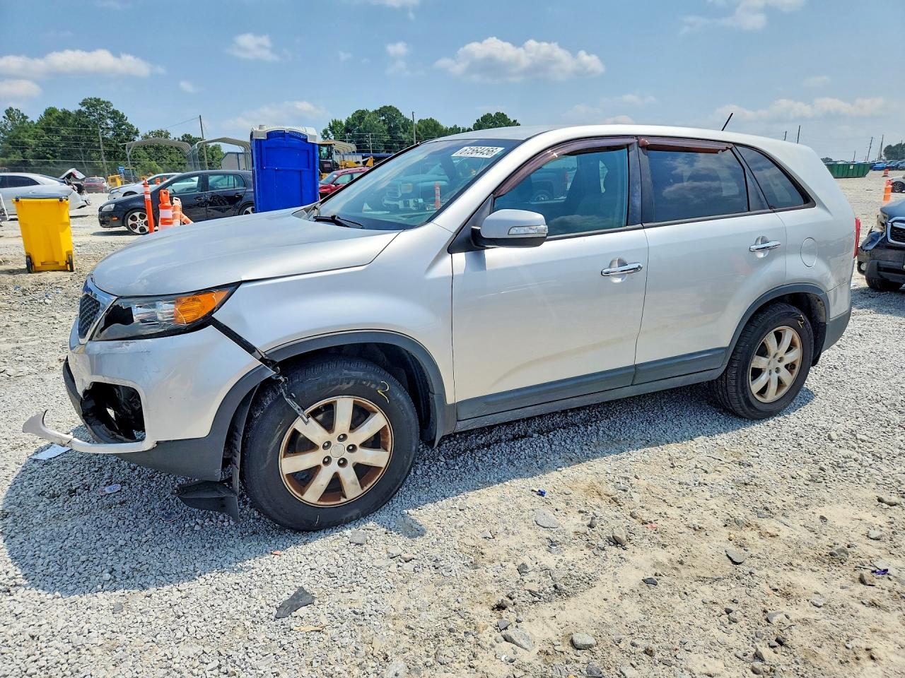 2011 Kia Sorento Lx Silver vin: 5XYKT3A18BG077611