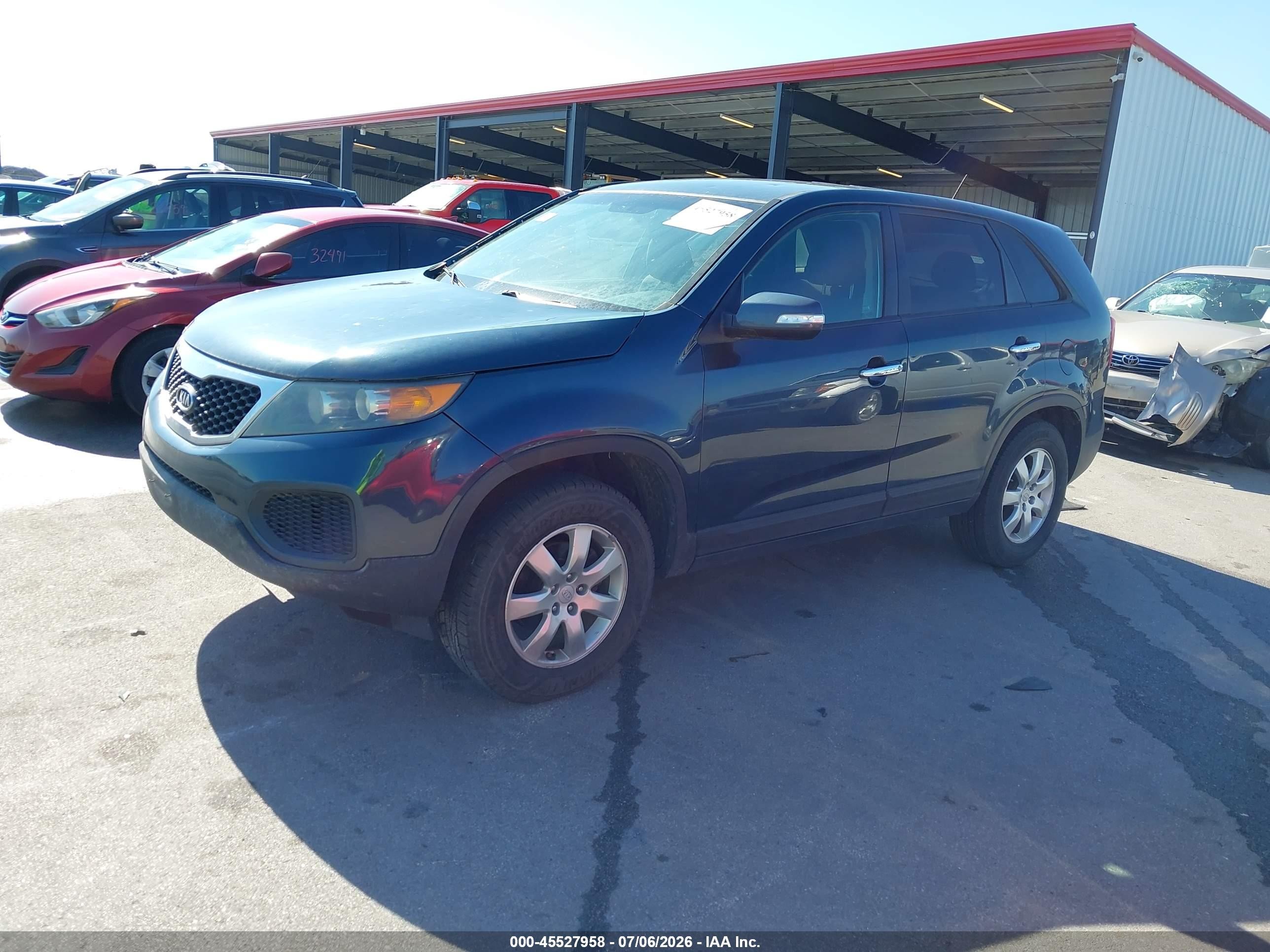 2011 Kia Sorento Lx Blue vin: 5XYKT3A18BG156602