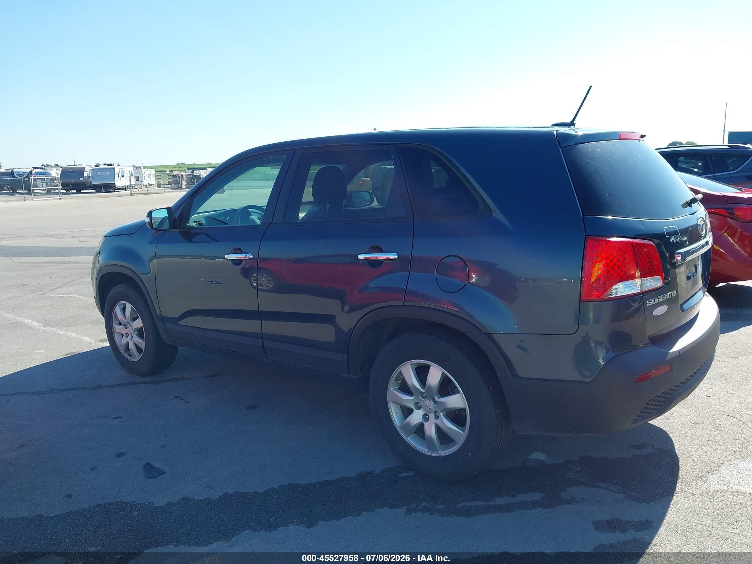 2011 Kia Sorento Lx Blue vin: 5XYKT3A18BG156602