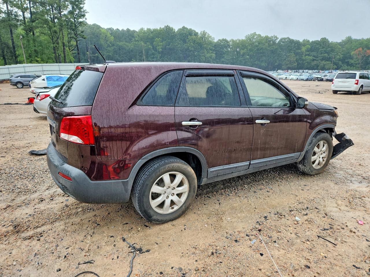 2012 Kia Sorento Lx Burgundy vin: 5XYKT3A18CG232336