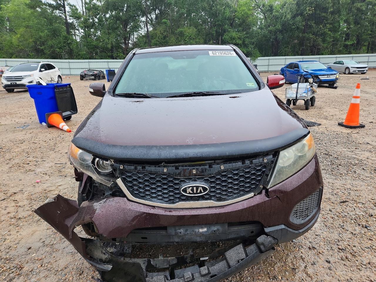 2012 Kia Sorento Lx Burgundy vin: 5XYKT3A18CG232336