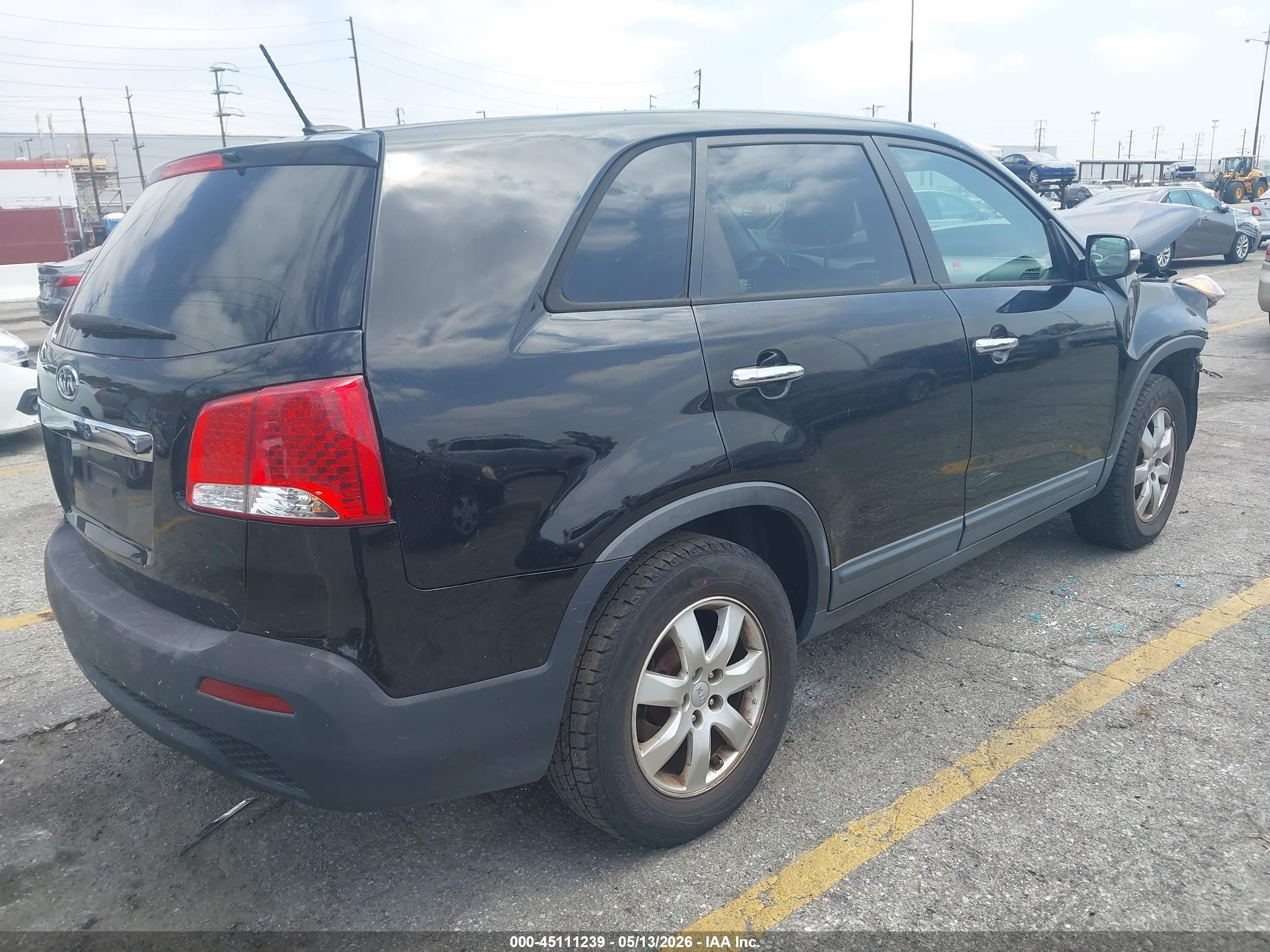 2013 Kia Sorento Lx Black vin: 5XYKT3A18DG365518