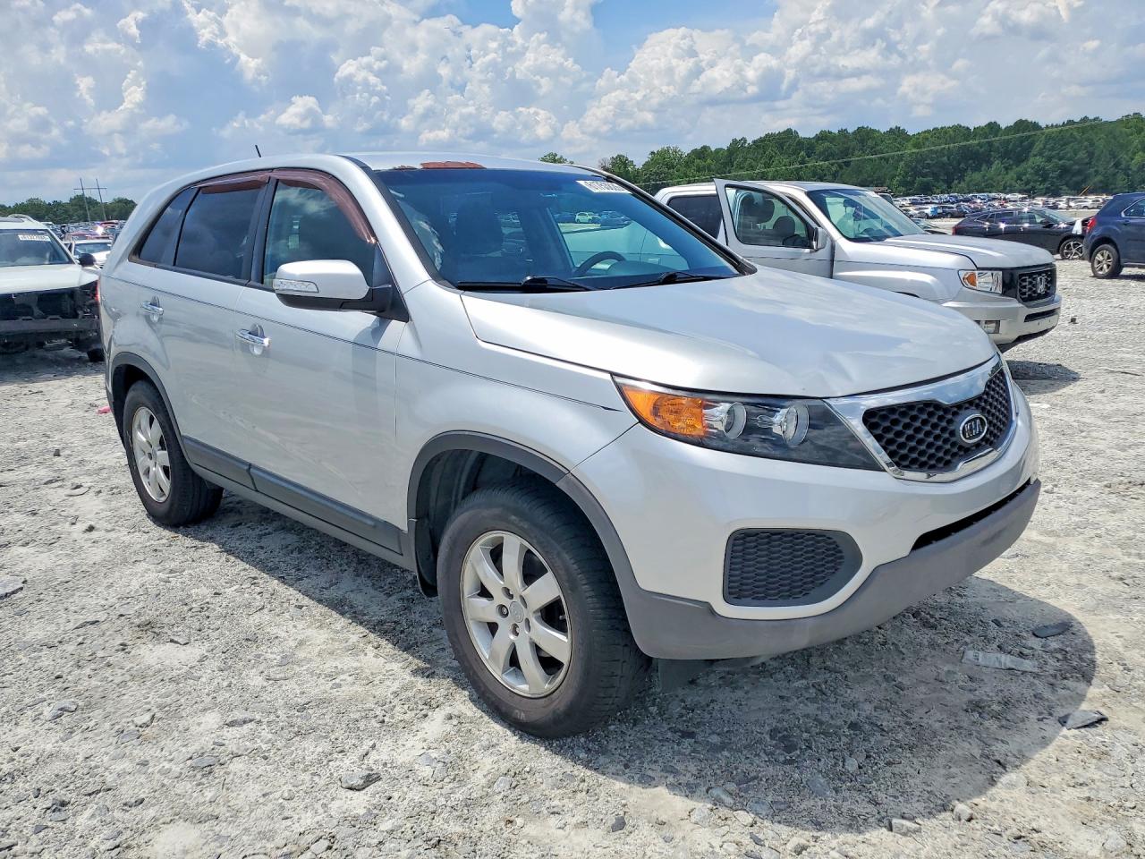 2013 Kia Sorento Lx Silver vin: 5XYKT3A18DG378303