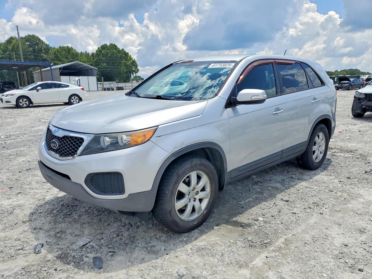 2013 Kia Sorento Lx Silver vin: 5XYKT3A18DG378303
