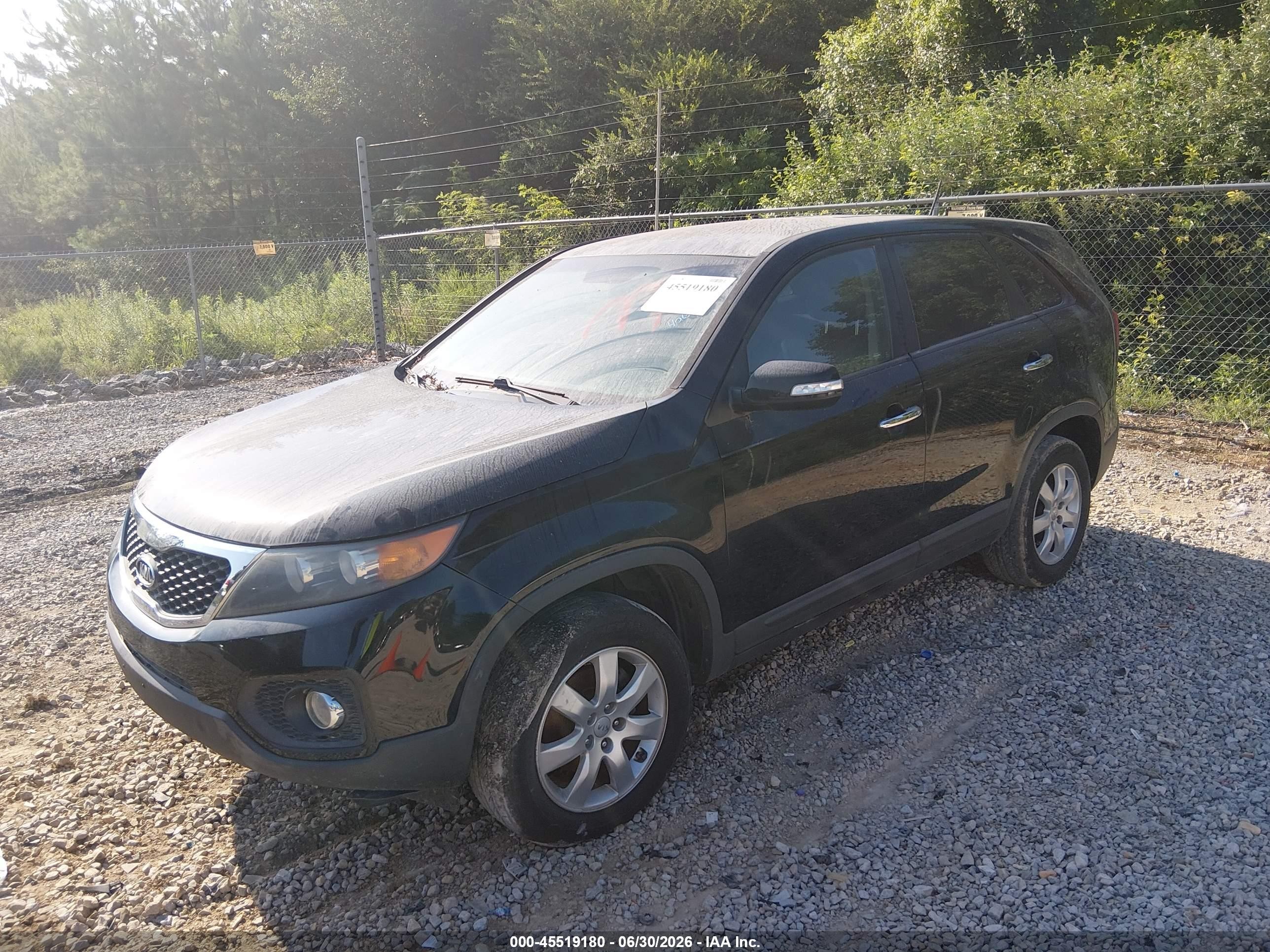 2013 Kia Sorento Lx Black vin: 5XYKT3A18DG406178