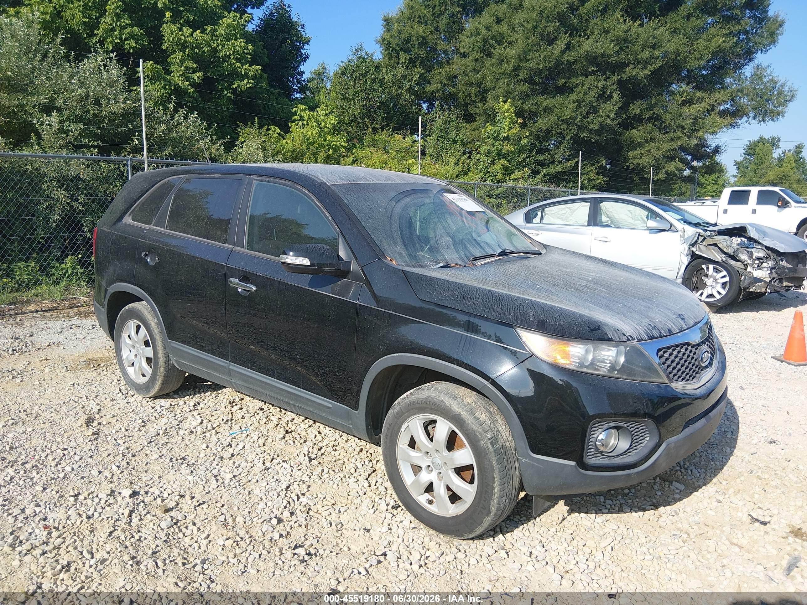 2013 Kia Sorento Lx Black vin: 5XYKT3A18DG406178