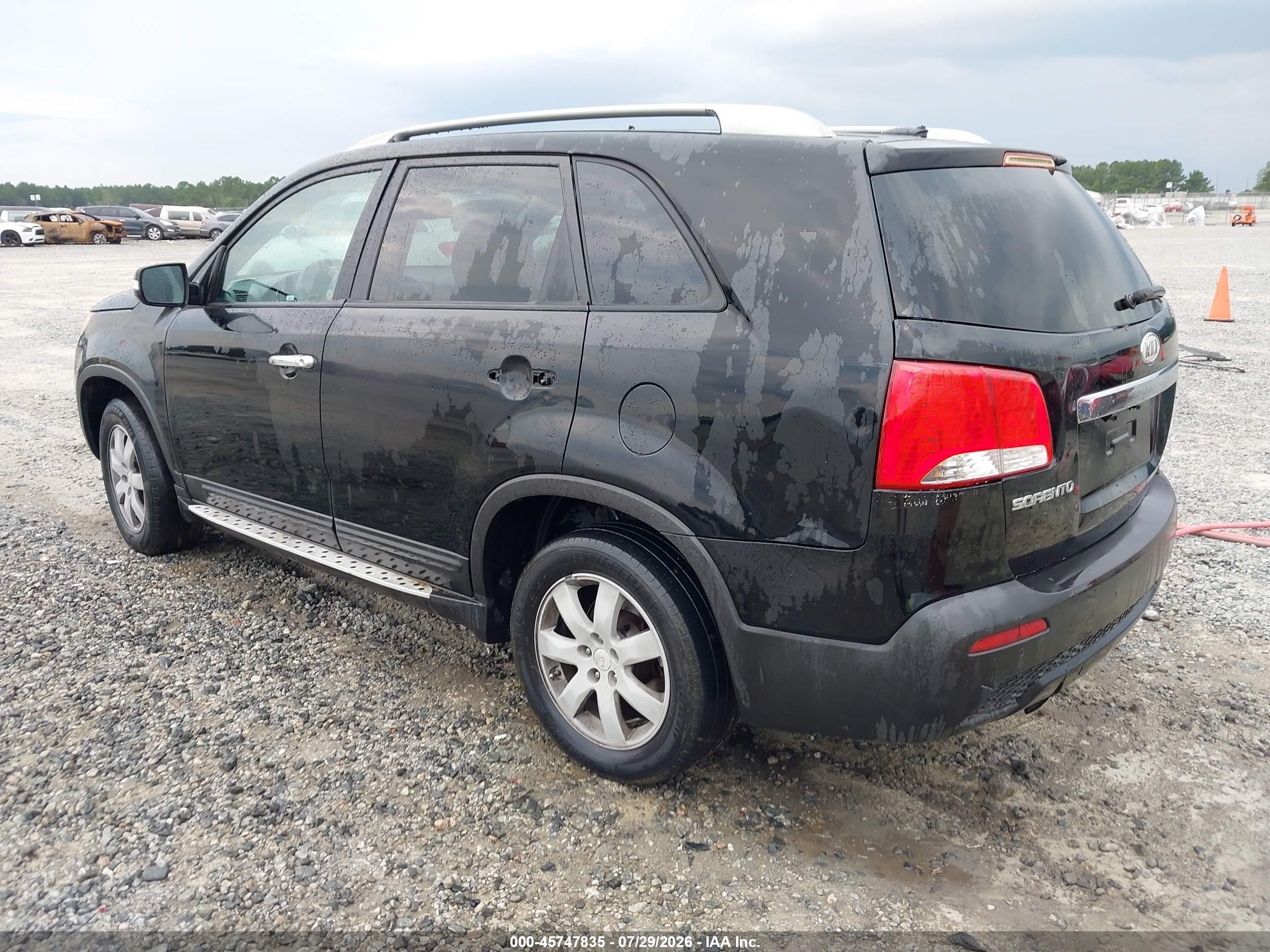 2011 Kia Sorento Lx Black vin: 5XYKT3A19BG170959